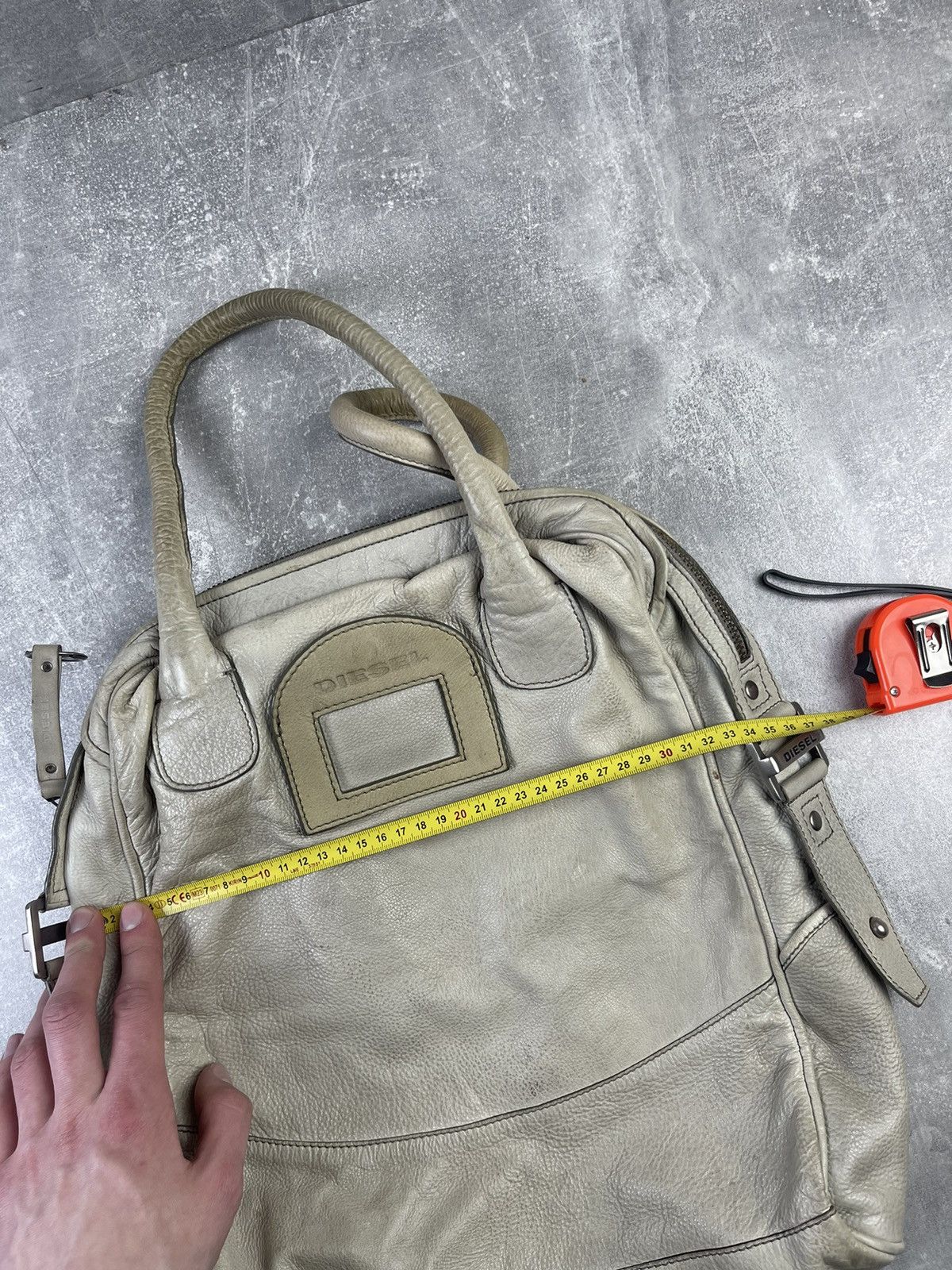Diesel × Vintage Diesel Avant Garde Archives Y2K Leather White Tote Bag Size ONE SIZE - 13 Thumbnail