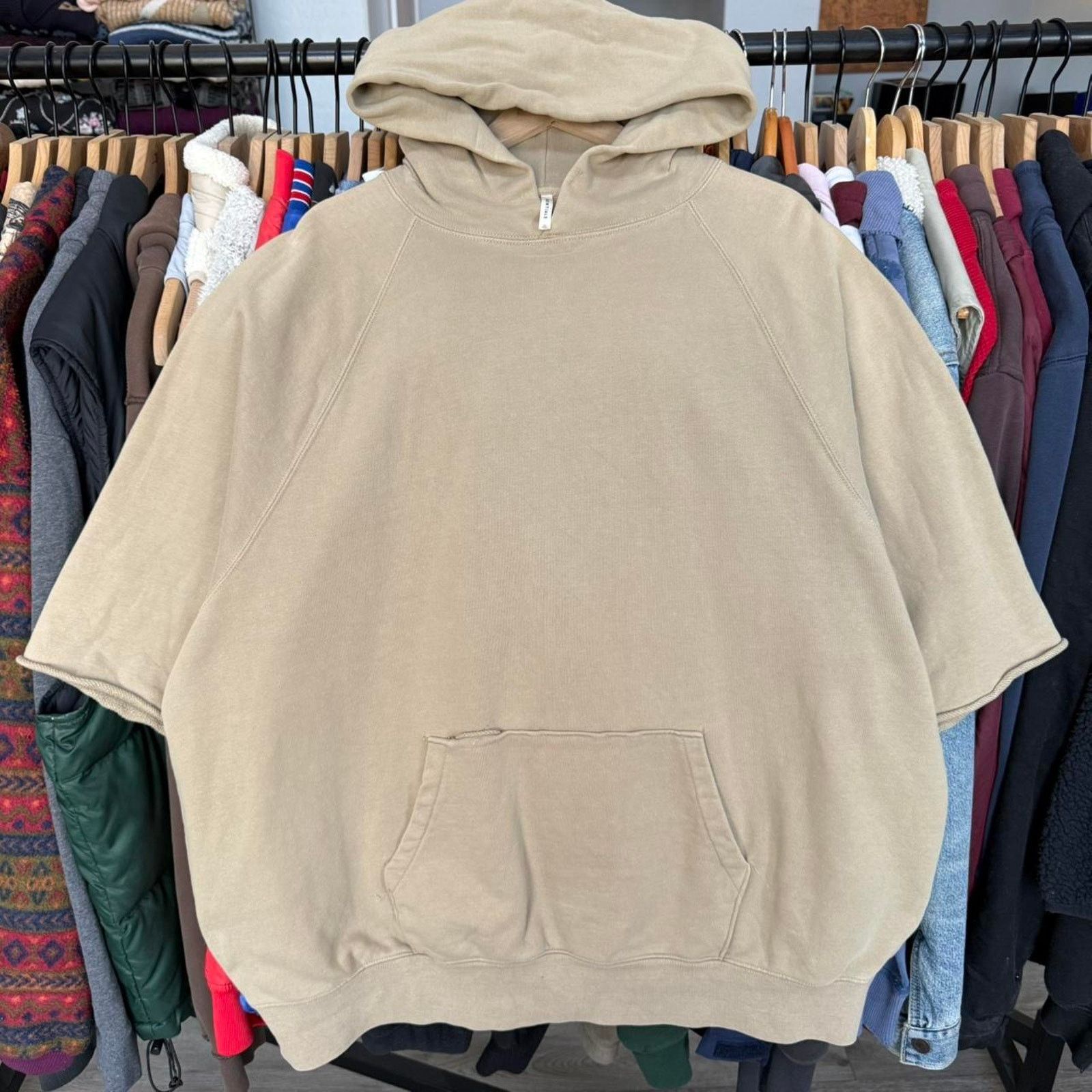 Fear of God Fear of God Tan Short Sleeve Hoodie Size US XL / EU 56 / 4 - 1 Thumbnail