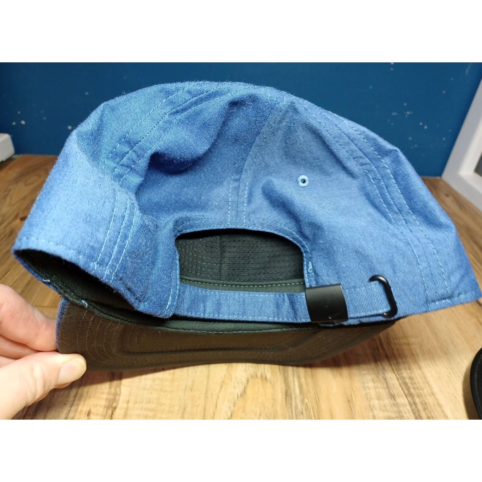 Nike VINTAGE Nike Hat Strapback Cap Dri Fit Blue Engineered Performance Size ONE SIZE - 4 Thumbnail