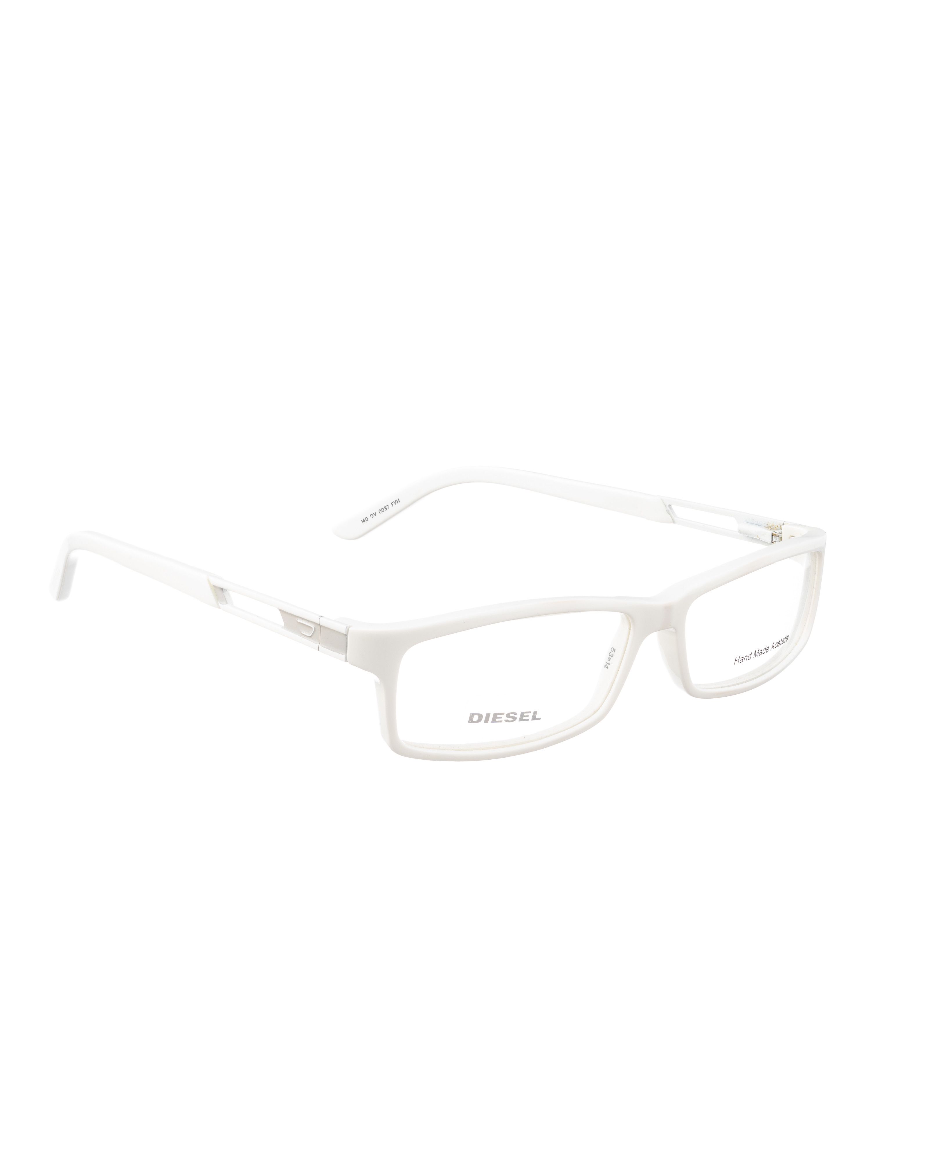 Diesel Diesel 00s White Plastic Glasses with Small Cut Outs Size ONE SIZE - 2 Thumbnail