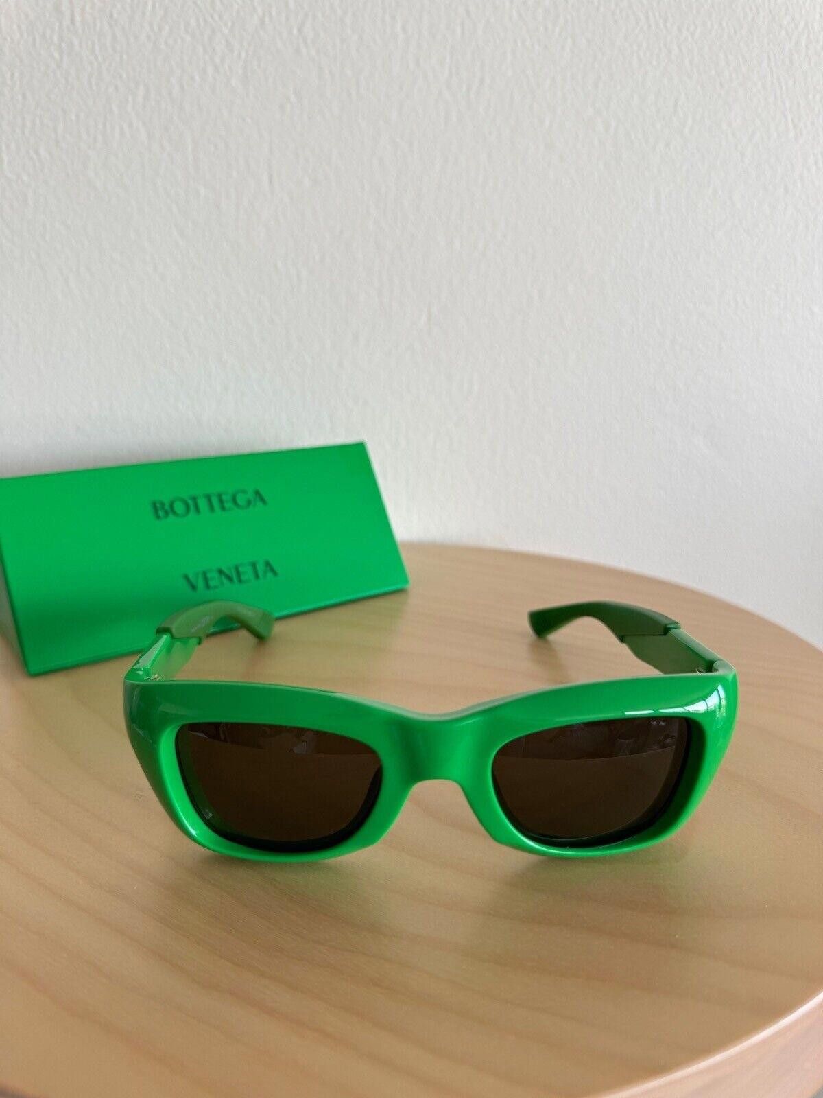 Bottega Veneta BV1241S 003 Sunglasses Green/Gold Cat Eye Frame, Green Lenses Bv1241s Sunglasses - Bottega Veneta - Acetate - Green main image 2