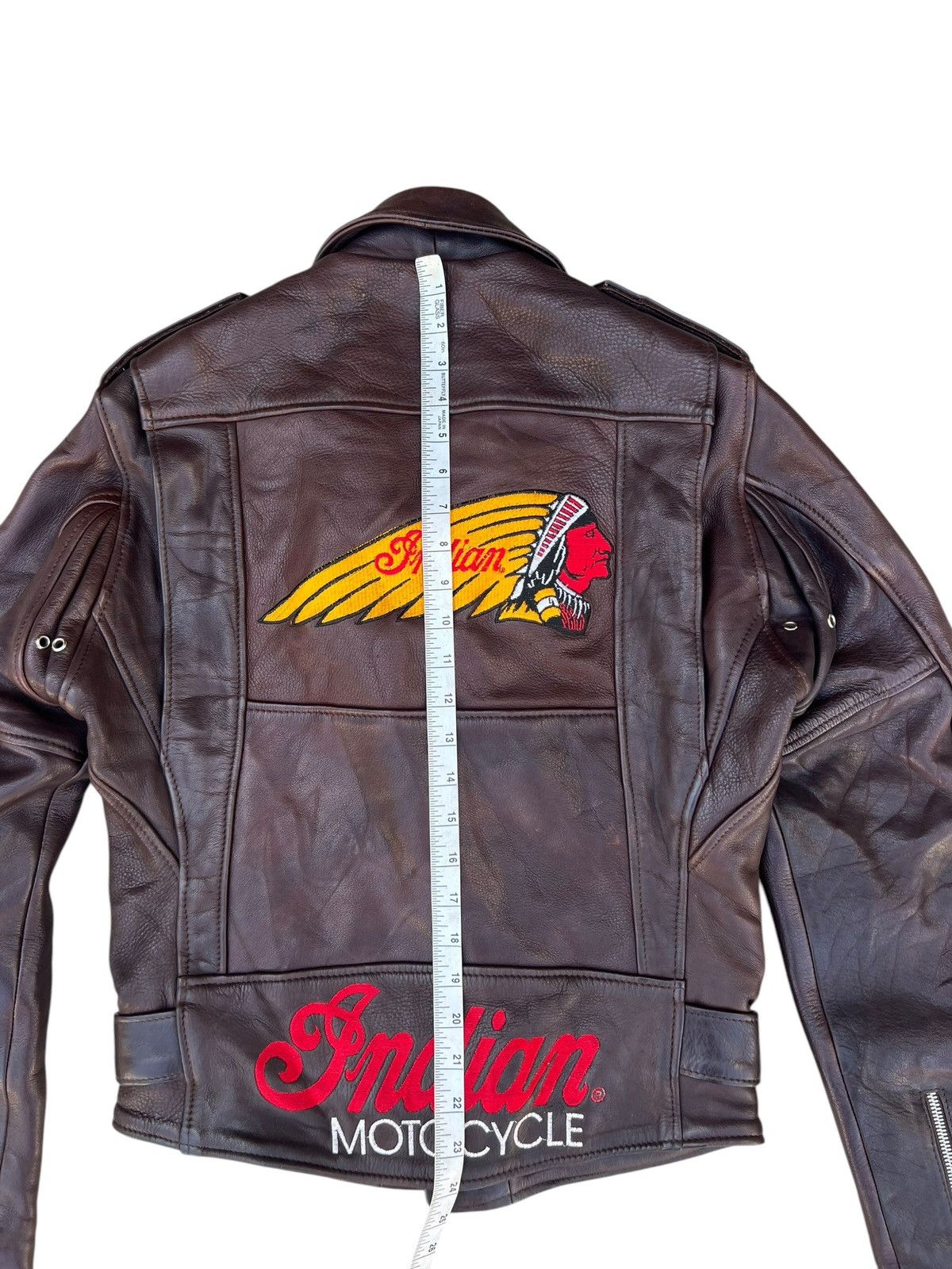 Indian Motorcycle RARE! 60s 70s Indian Motorcycle Embroidery Leather Jacket Size US S / EU 44-46 / 1 - 18 Thumbnail