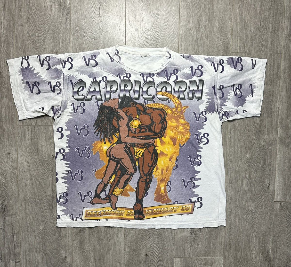 Vintage Vintage Capricorn Horoscope All Over Print T-Shirt Size US XL / EU 56 / 4 - 1 Thumbnail