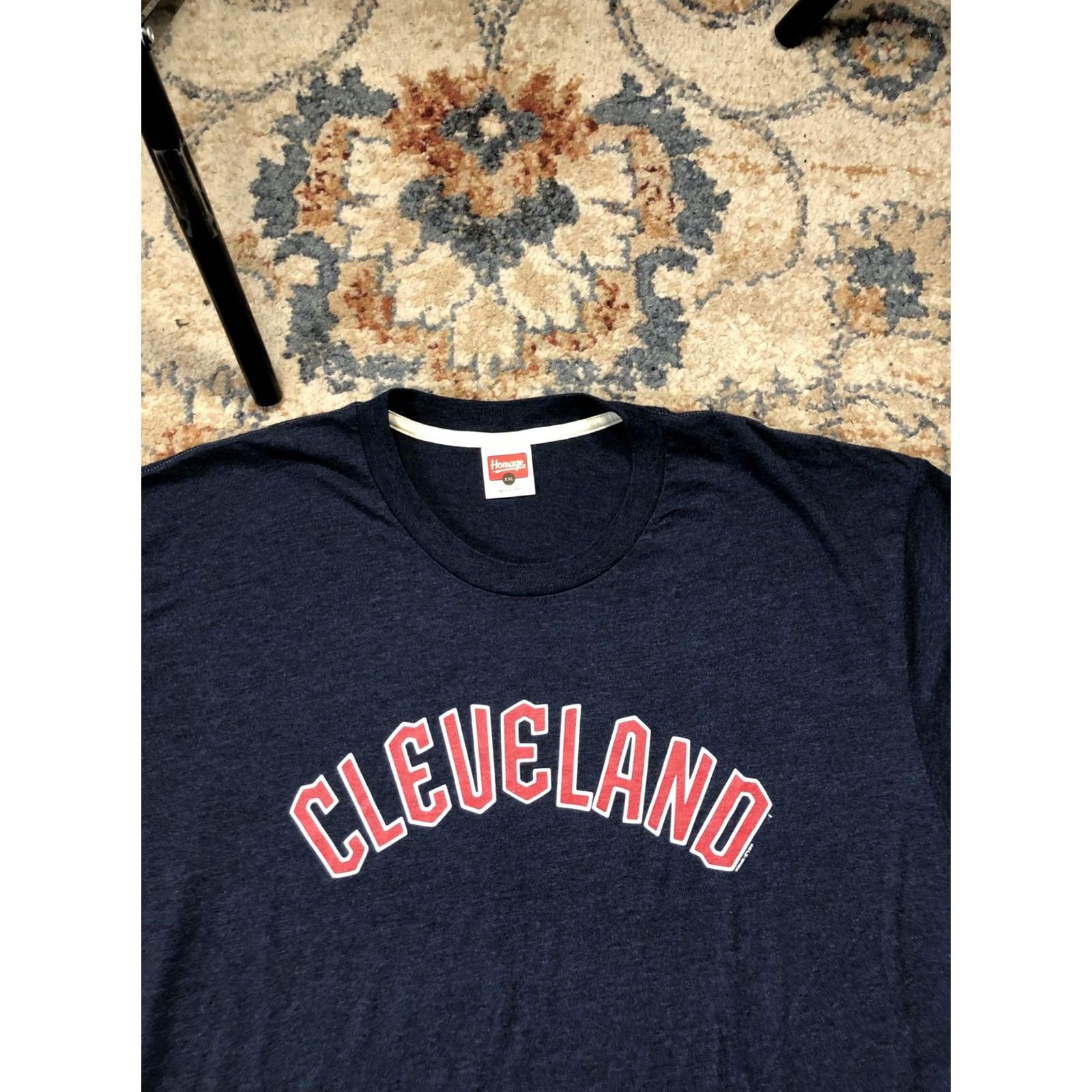 Vintage VINTAGE Homage Cleveland Ohio Shirt Mens 2XL Blue City Graphic Tee Soft Crewneck Size US XXL / EU 58 / 5 - 2 Thumbnail