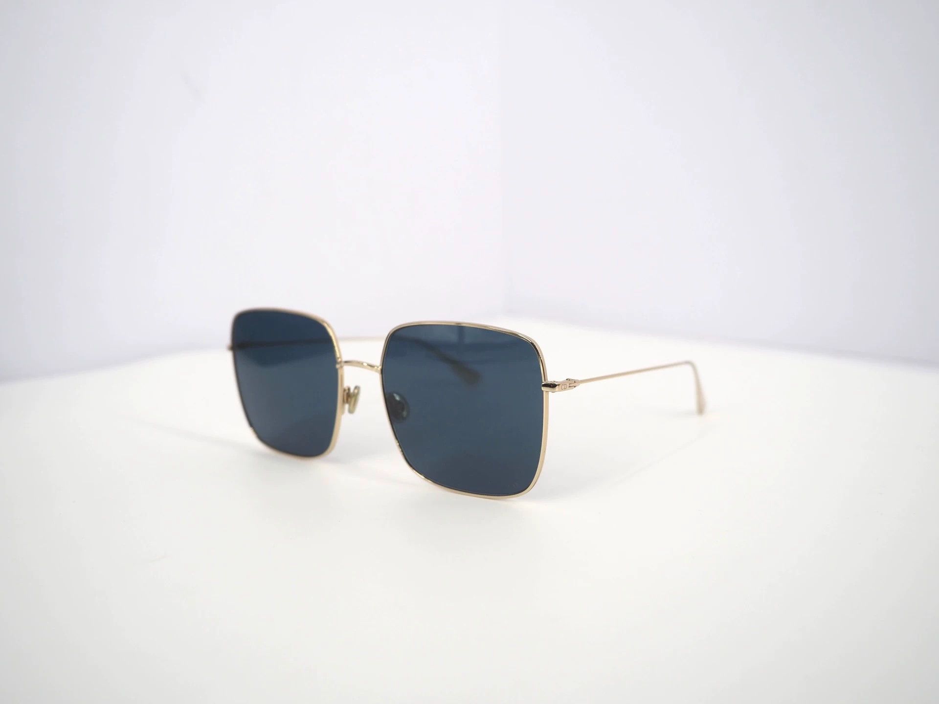 Dior DIOR Women's Blue and Gold Square Frame Sunglasses Size ONE SIZE - 3 Thumbnail