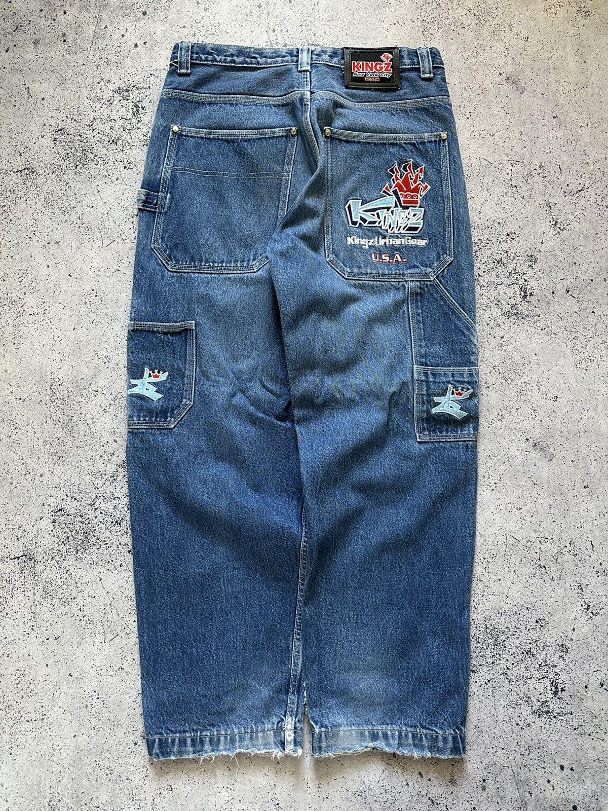 JNCO × Vintage Vintage Kingz Urban Gear Jeans Denim Baggy Fit Rap Y2K USA Size US 34 / EU 50 - 2 Thumbnail