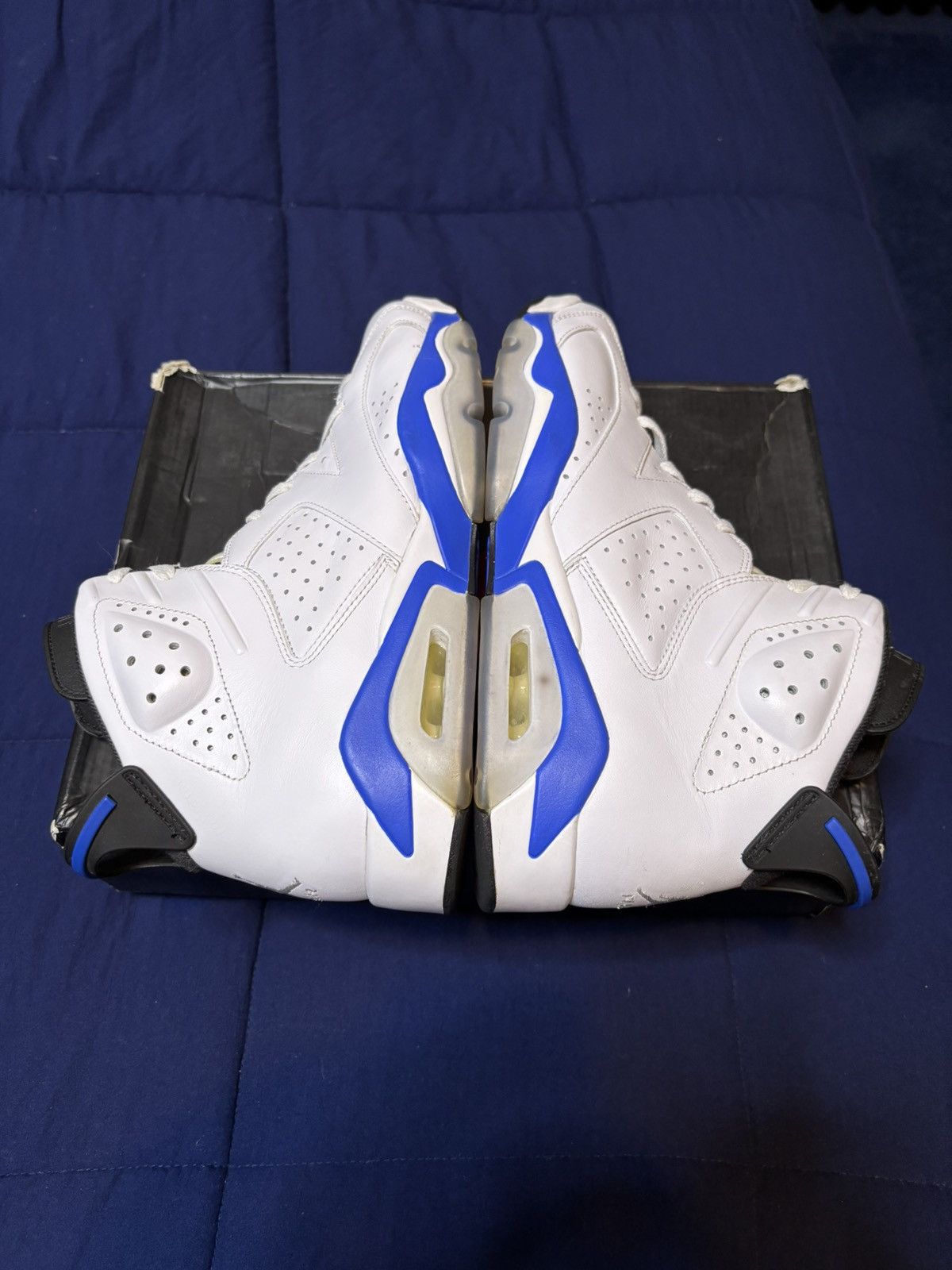 Jordan Brand Jordan 6 Retro Sport Blue 2014 Size 12 Size US 12 / EU 45 - 3 Thumbnail