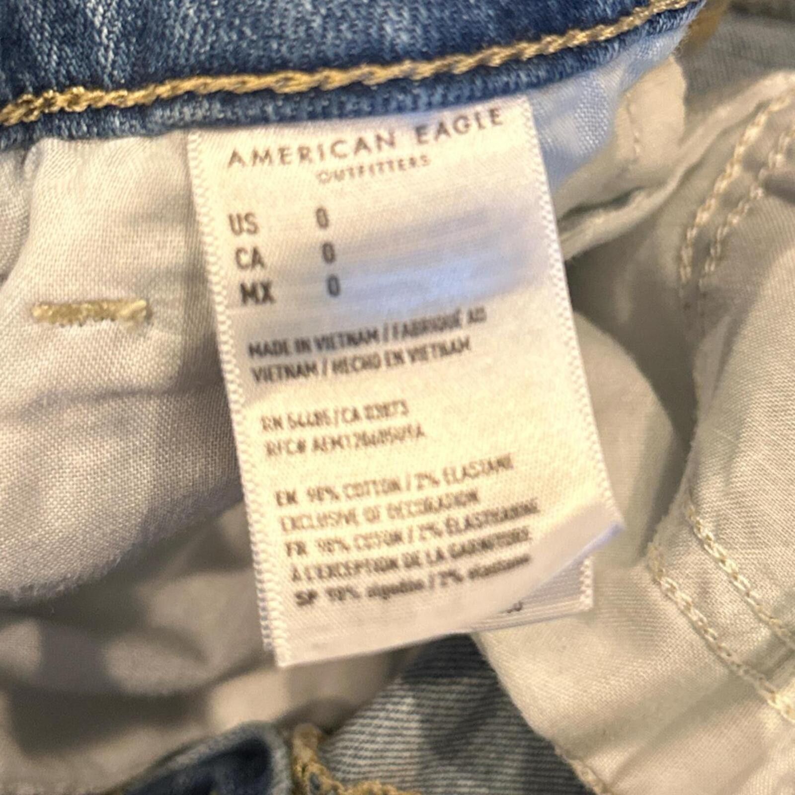 American Eagle Outfitters American Eagle Women's Blue Denim Shorts Size 25" / US 0 / IT 36 - 5 Thumbnail