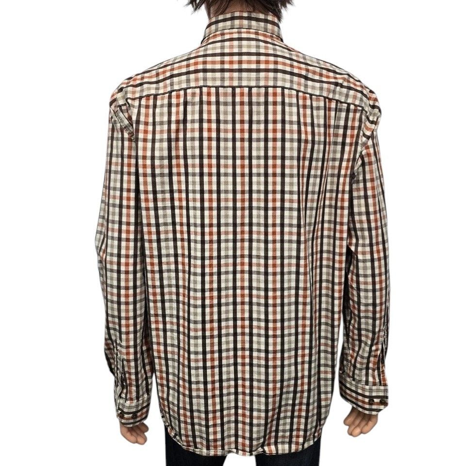 Johnston & Murphy Johnston & Murphy Shirt 2XL Brown Checked Button down L/S Size US XXL / EU 58 / 5 - 8 Thumbnail