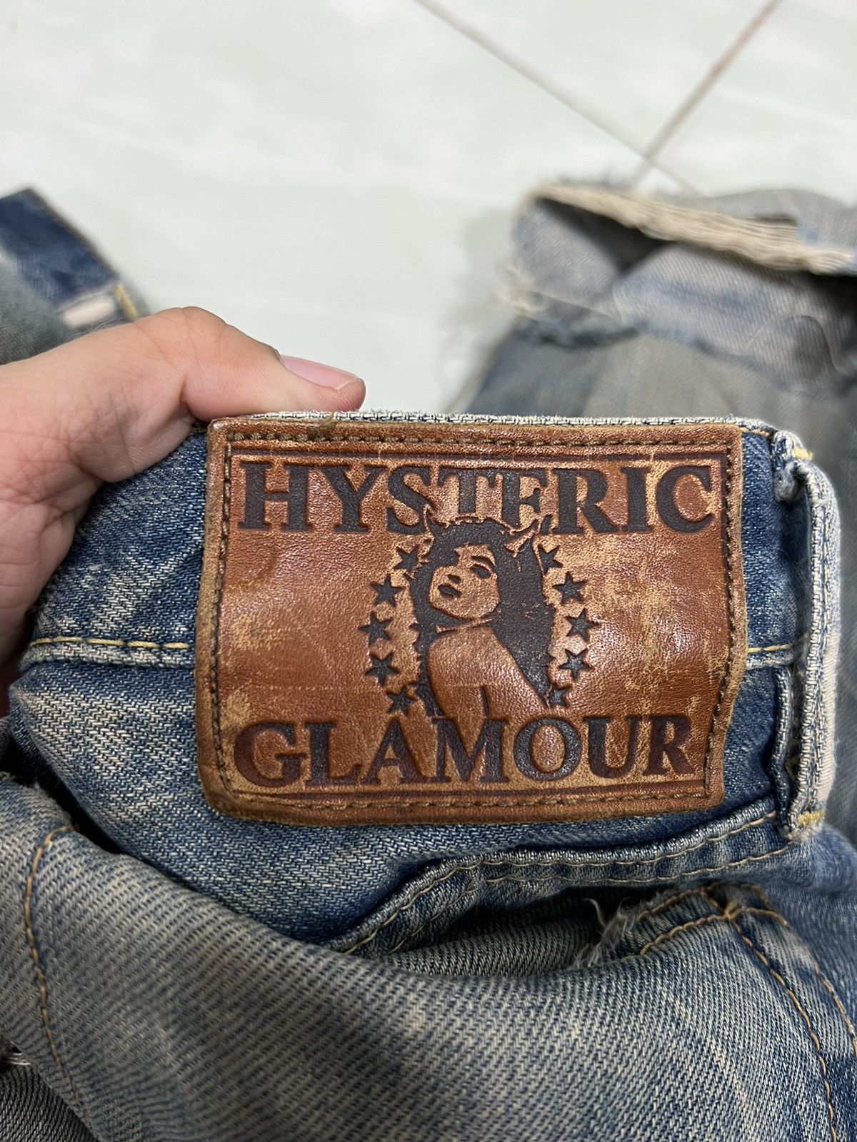 Hysteric Glamour 🔥 VINTAGE HYSTERIC GLAMOUR BROKEN DYED DISTRESSED SLIM FIT Size US 29 - 15 Thumbnail