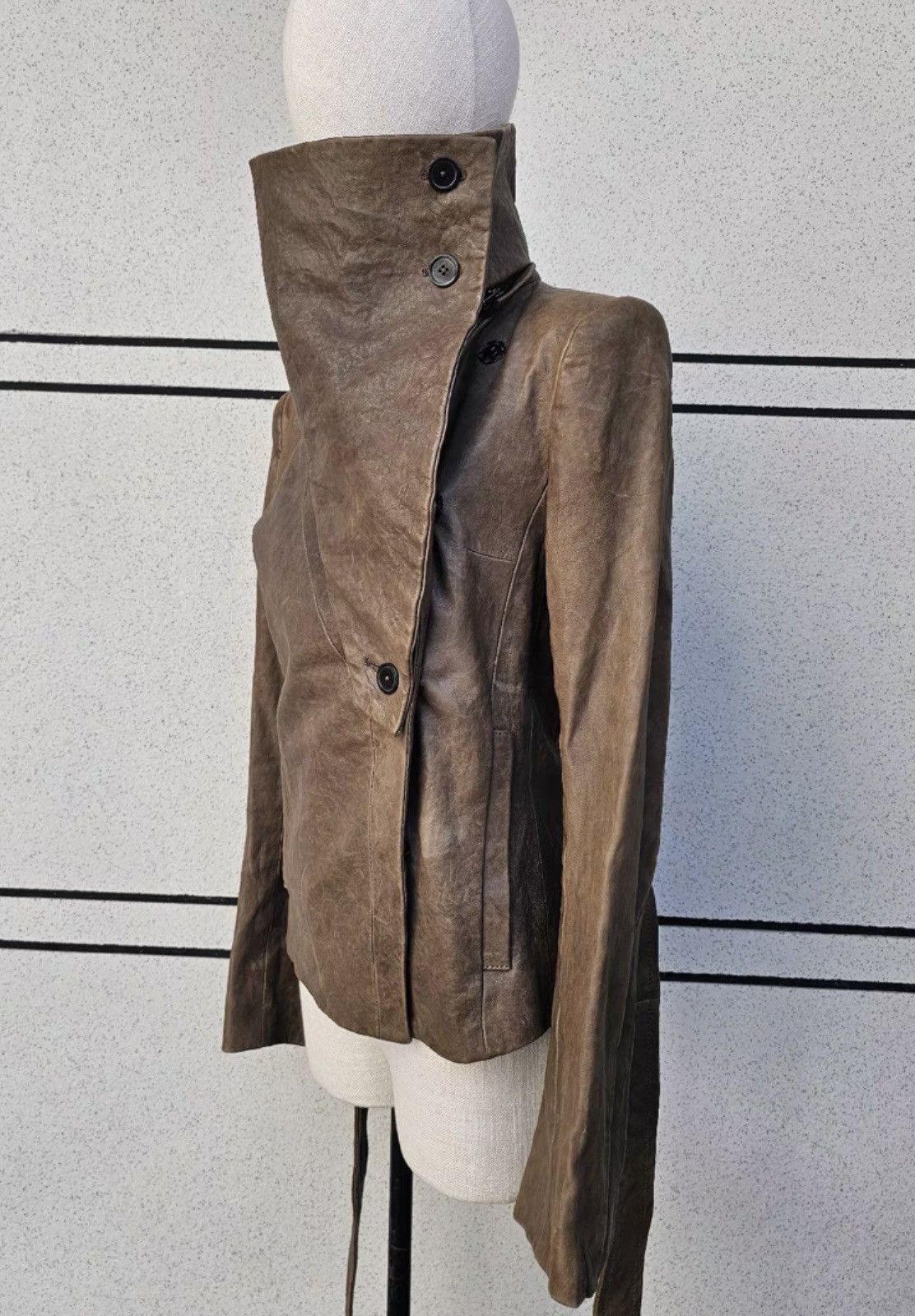 Ann Demeulemeester Ann demeulemeester leather jacket coat Size S / US 4 / IT 40 - 3 Thumbnail