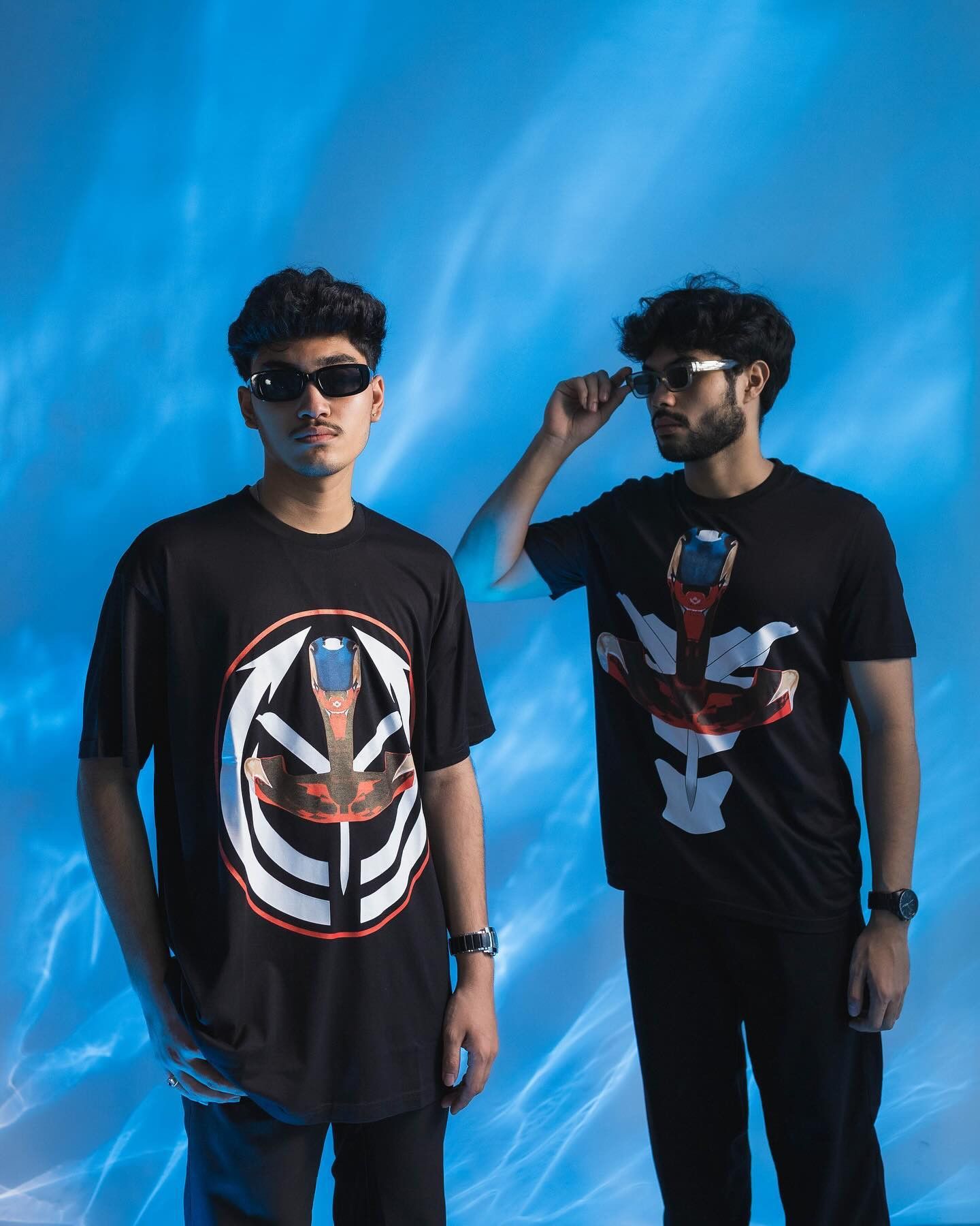 Black Circle Masai Cobra Head Oversized T-Shirt