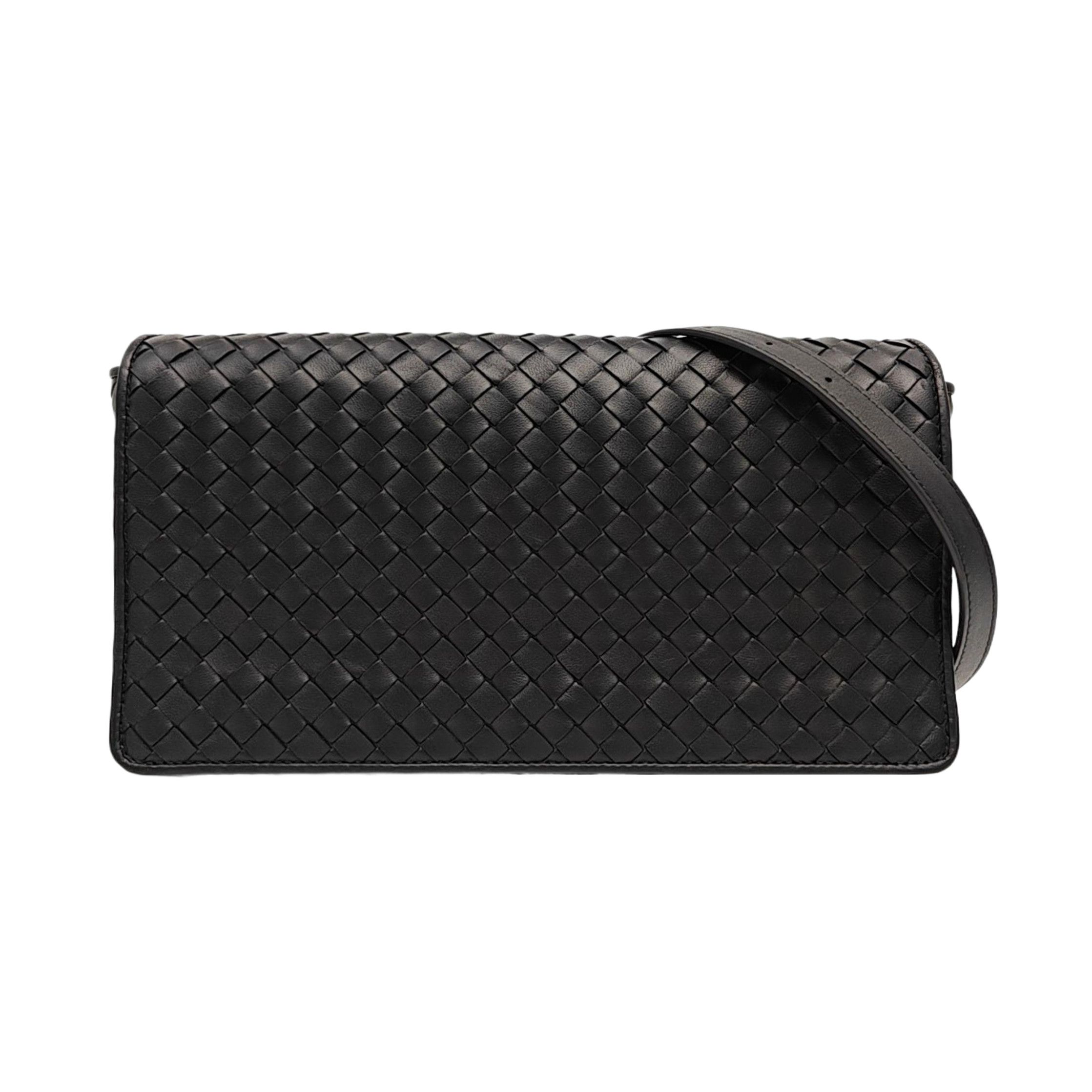 Bottega Veneta Olimpia Woven Leather Shoulder Bag in Black, Women's