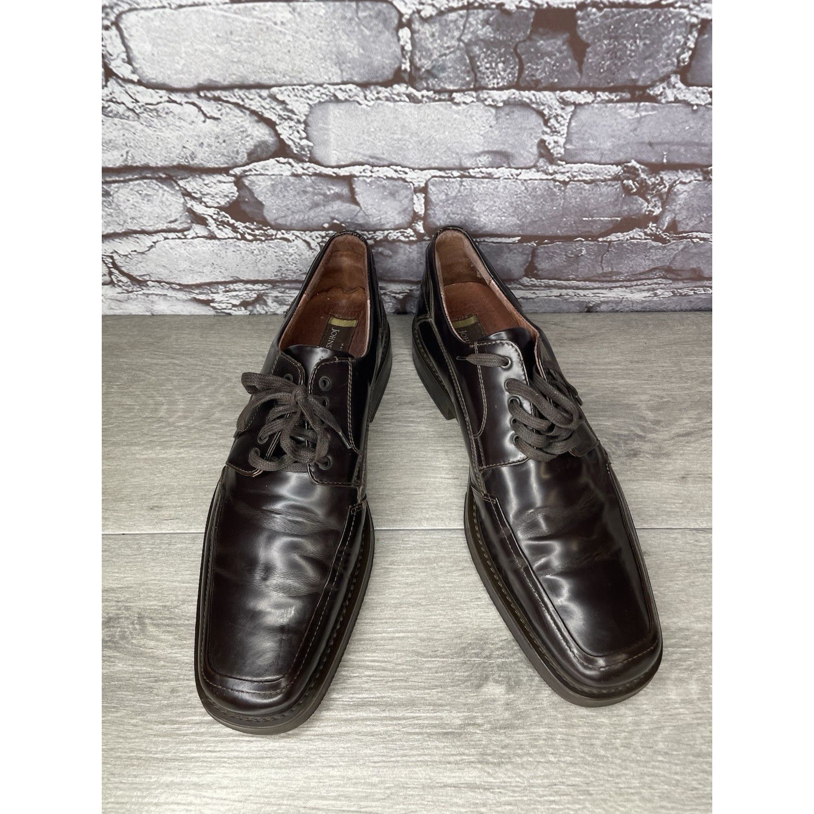Johnston & Murphy Johnston & Murphy Handcrafted Italy Brown Square Oxfords Sho Size US 9.5 / EU 42-43 - 16 Thumbnail
