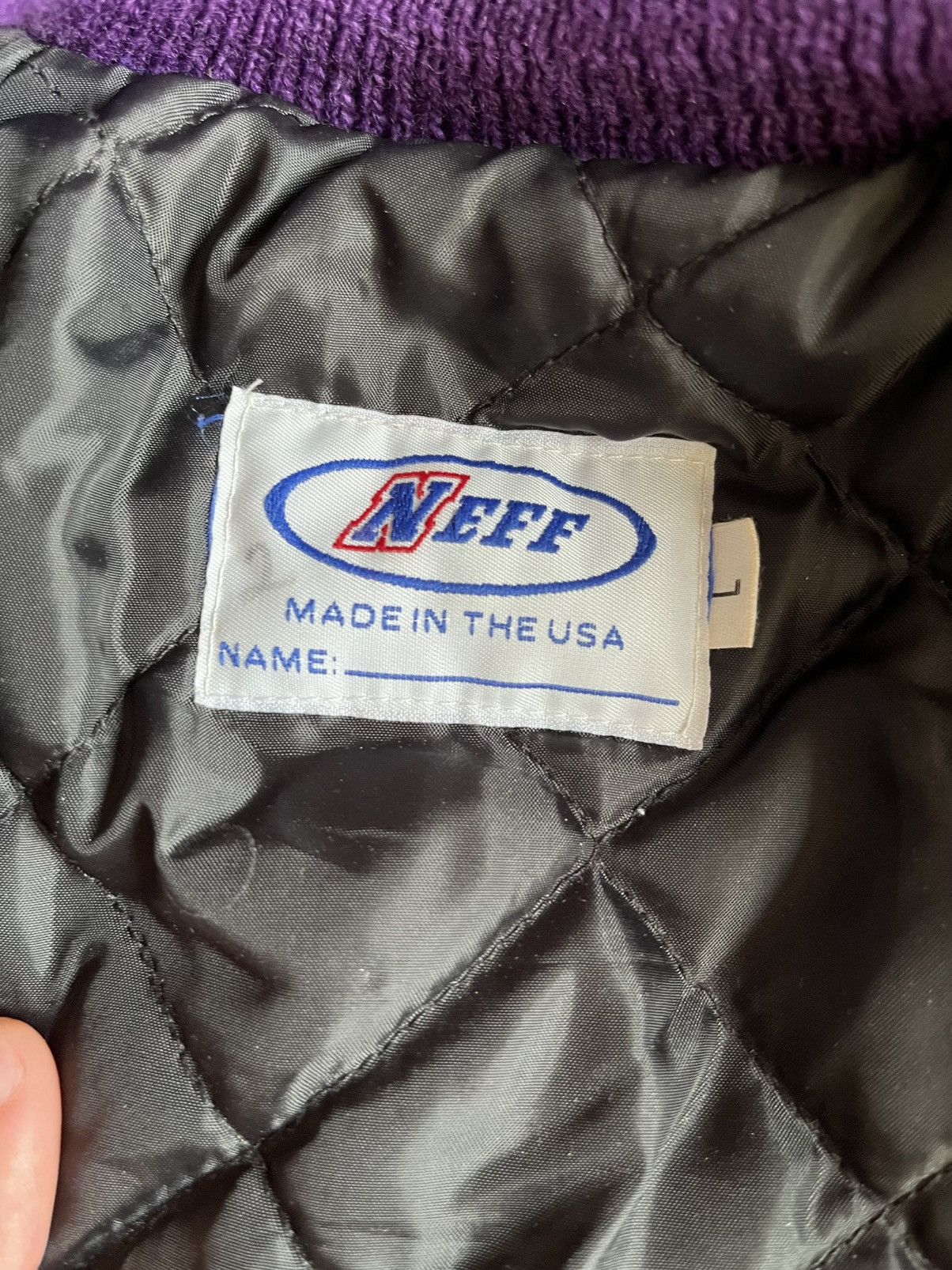 NEFF Vintage Neff Varsity Leather & Wool Letterman Bomber Jacket Size US L / EU 52-54 / 3 - 7 Thumbnail