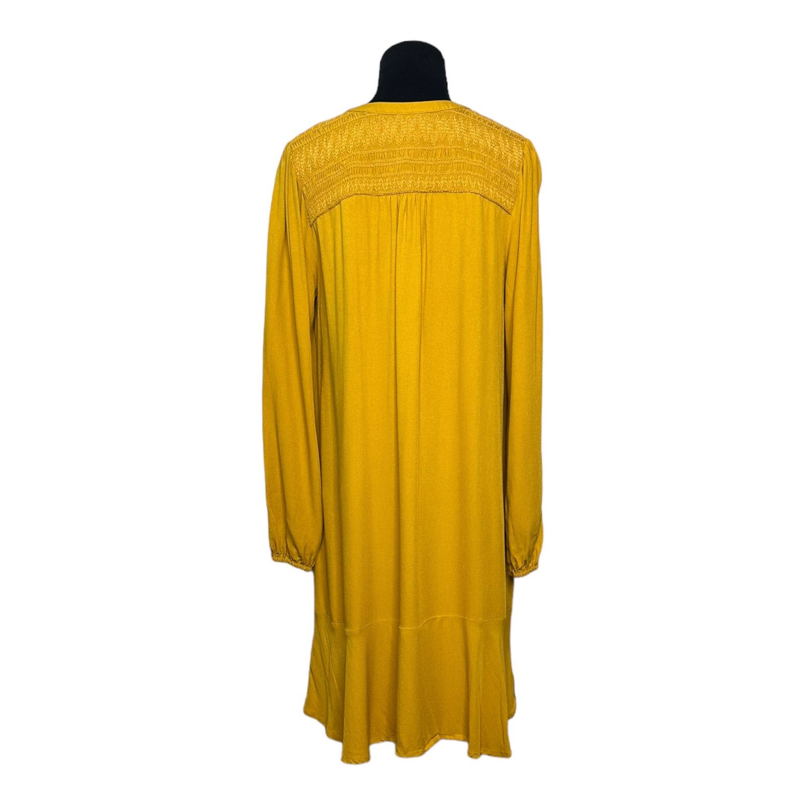 Anthropologie Maeve Yellow Mustard Long Sleeves Tunic Mini Dress size‎ 10 Size L / US 10 / IT 46 - 12 Thumbnail