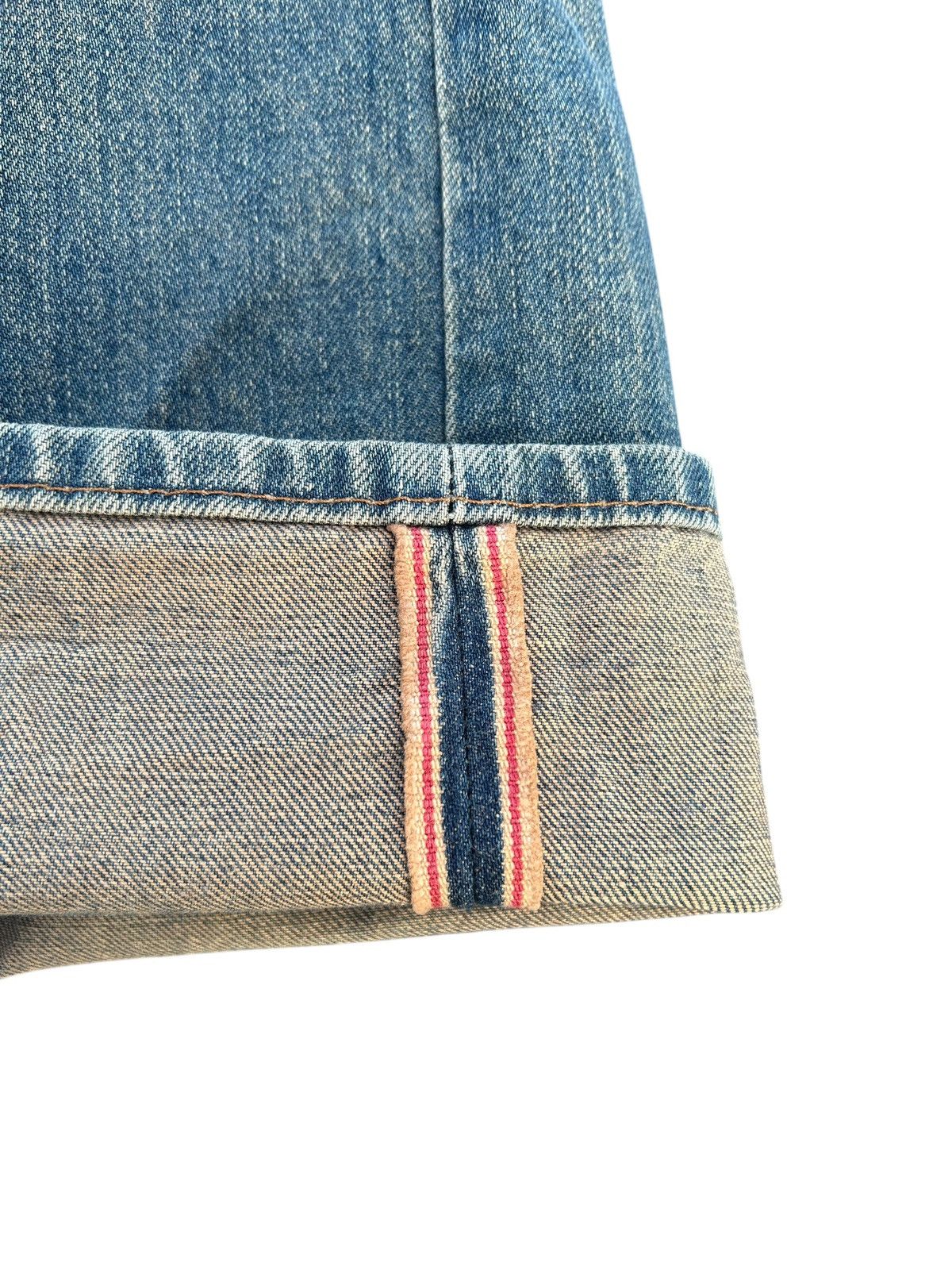 Japanese Brand × Vintage × Wrangler Wrangler Selvedge Baggy Distressed Denim Jeans Size US 30 / EU 46 - 2 Thumbnail