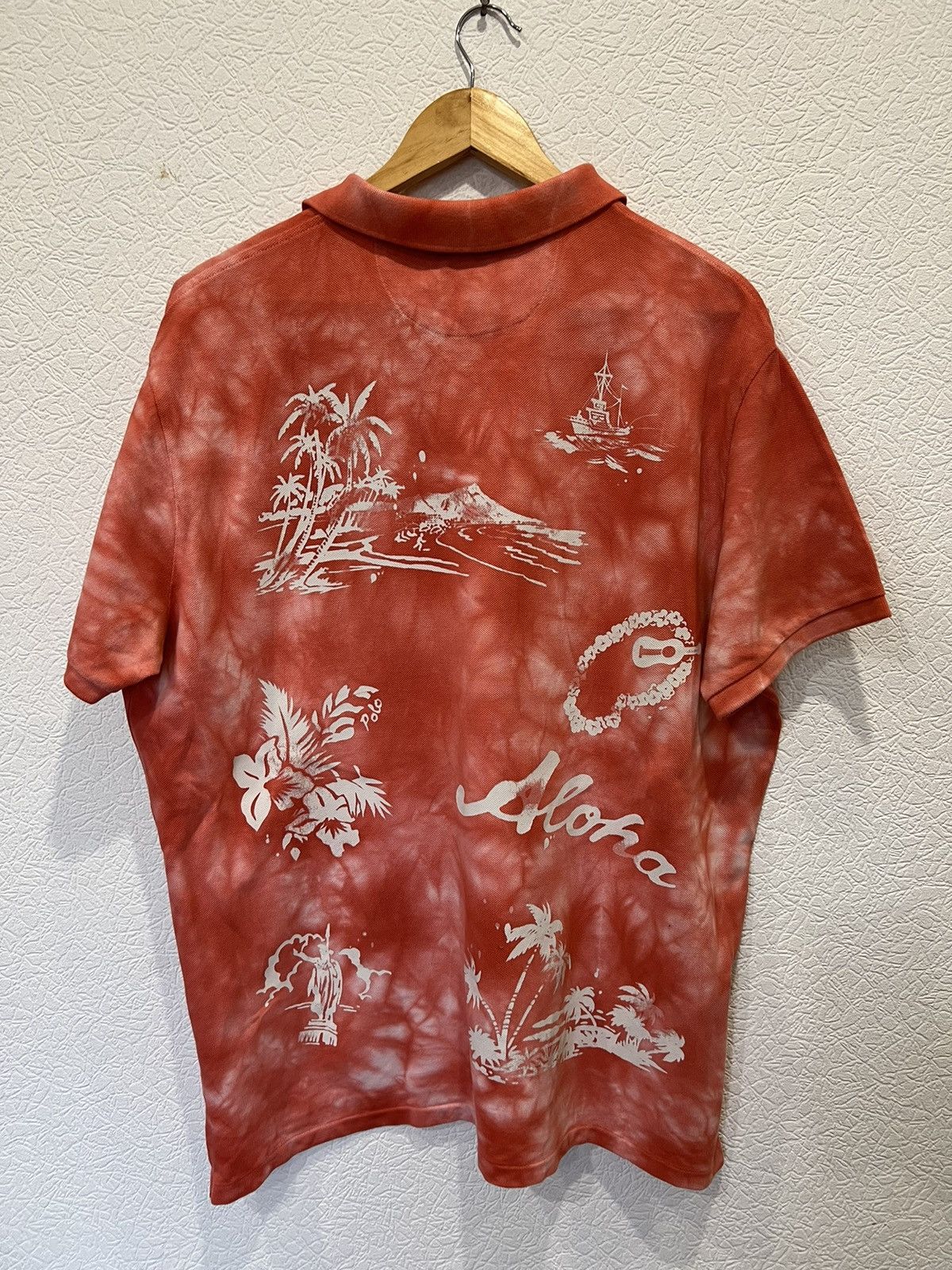 Ralph Lauren Vintage Polo Ralph Lauren Pink Aloha Hawaii Polo Shirt Size US XL / EU 56 / 4 - 8 Thumbnail