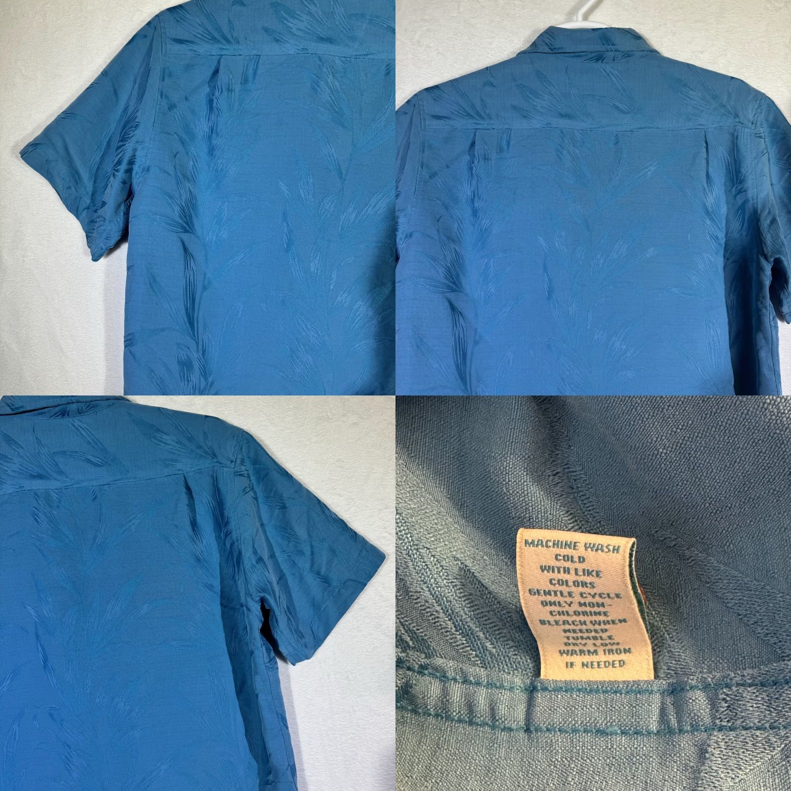 Altea Caribbean Button-Up Hawaiian Shirt Mens M Teal Blue Floral 100% Polyester Lightweight Easy Care Pockets Spring Summer Modern Tropical Size US M / EU 48-50 / 2 - 9 Thumbnail