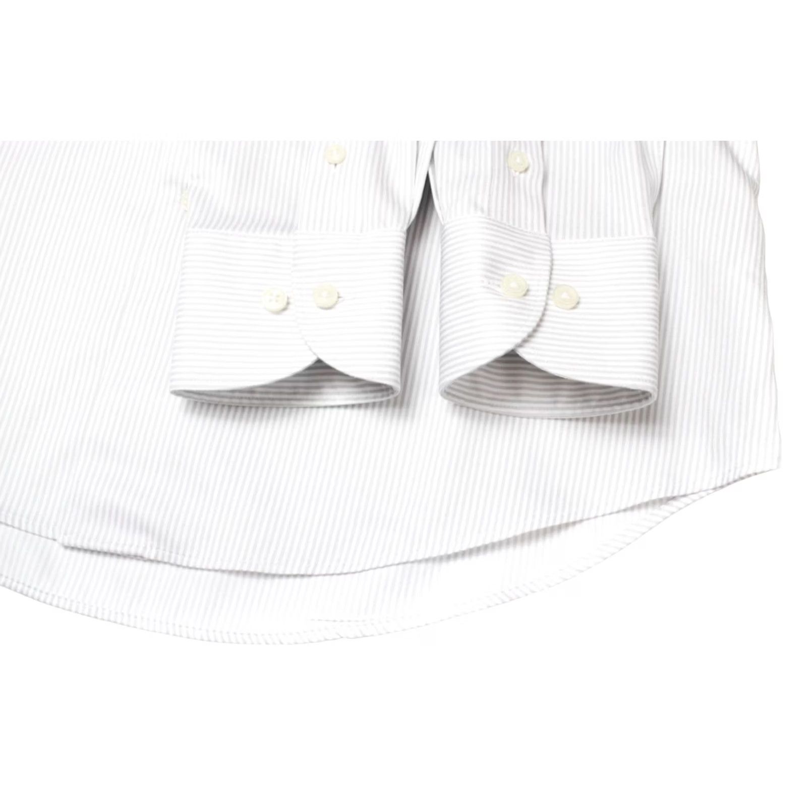 Suitsupply SUITSUPPLY Traveller Slim Fit Shirt Men's Button Up 38 / 15 White Cotton Pinstripe Collared Logo Size US M / EU 48-50 / 2 - 5 Thumbnail