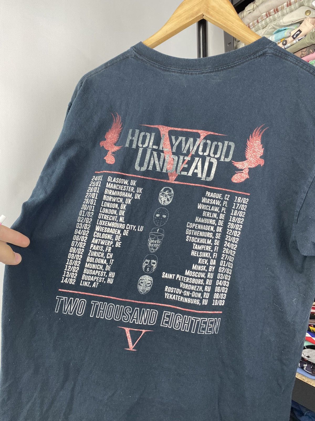 Band Tees × Vintage VNTG Hollywood Undead TWO THOUSAND Band Tour Mens T Shirt Size US L / EU 52-54 / 3 - 5 Thumbnail