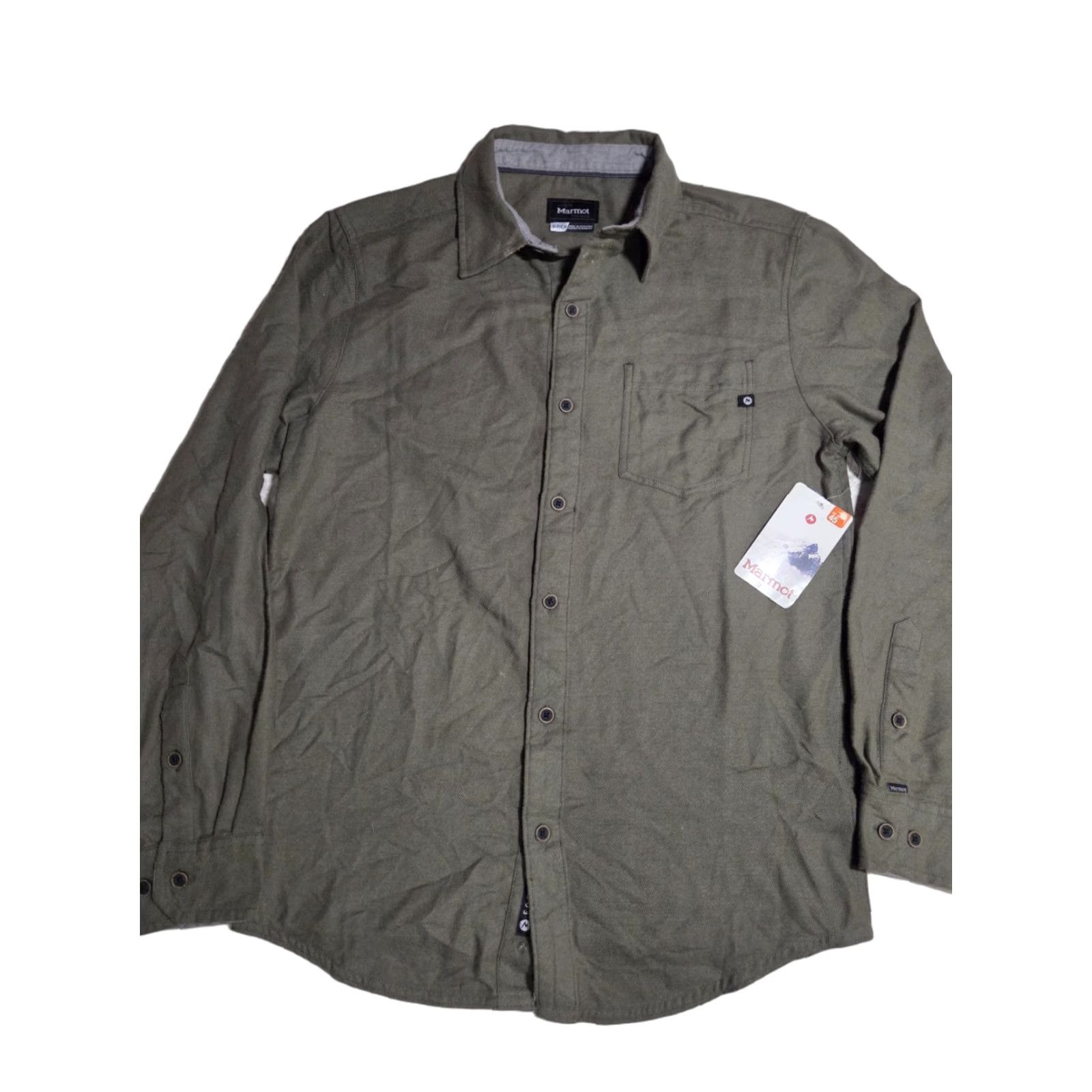 Marmot Marmot Mens Shirt Hobson Midweight Flannel Long-Sleeve Green Button-Up Size S Regular Adult Mens Size US S / EU 44-46 / 1 - 1 Thumbnail
