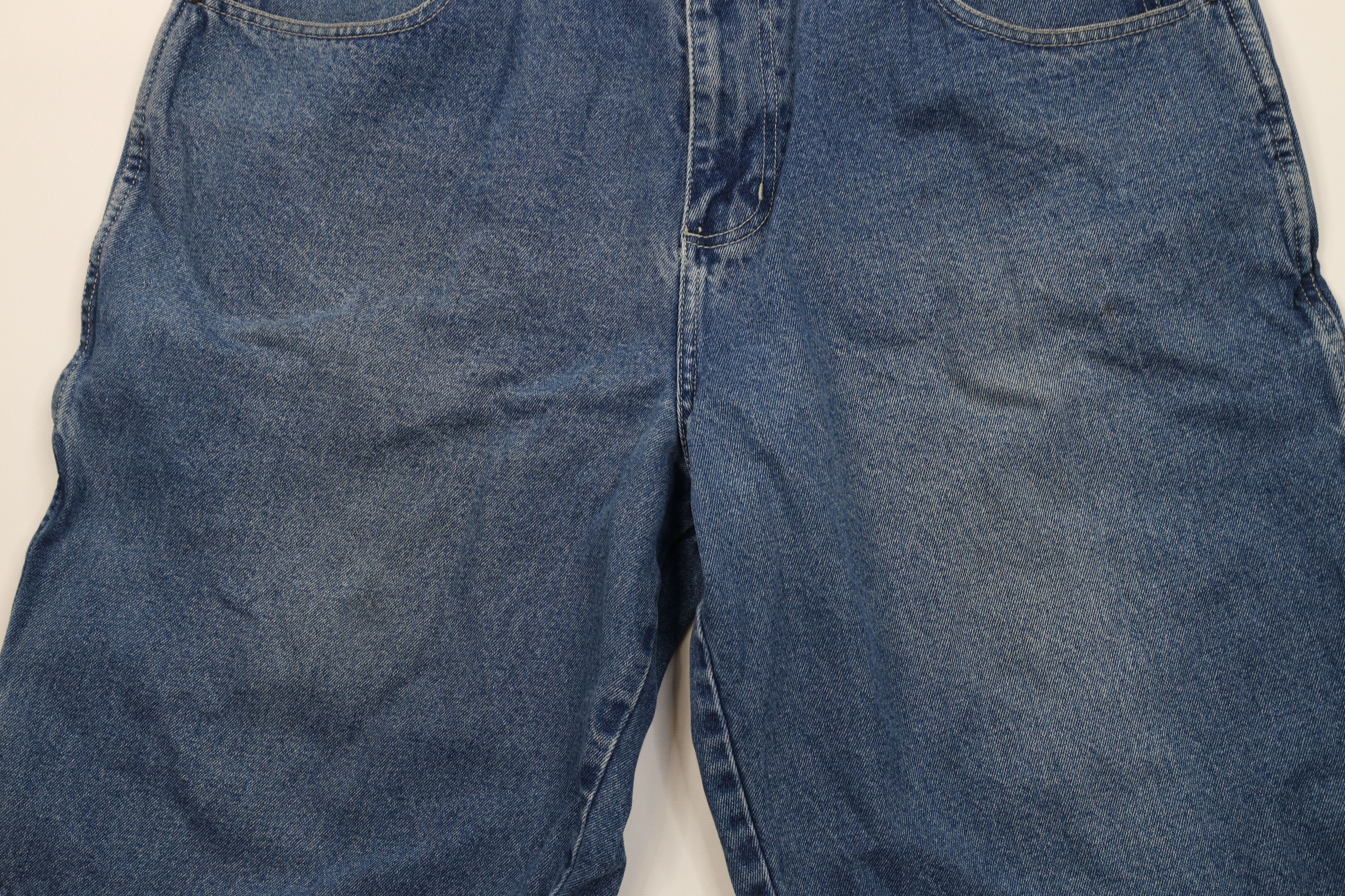 Fubu Vintage 90s Y2K FUBU Relaxed Fit Denim Dungaree Shorts Blue Size US 38 / EU 54 - 3 Thumbnail