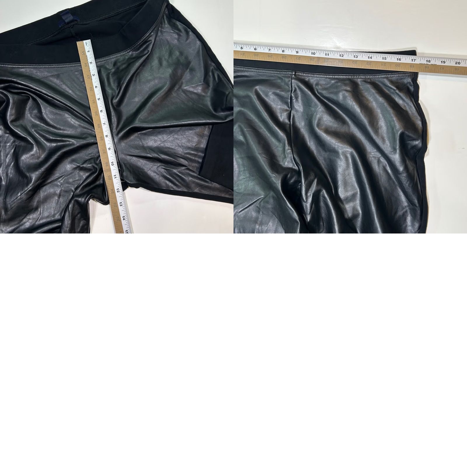 Gap Gap Faux Leather Panel Leggings Black Womens XL Comfort Stretch Size 40" / US 18 - 8 Thumbnail