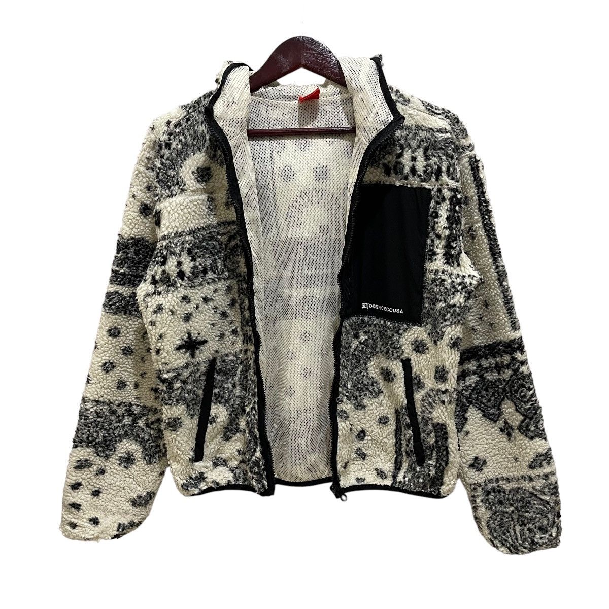 DC DCSHOECOUSA Skateboard Aztec Design Shearling Hoodie Jacket Size US S / EU 44-46 / 1 - 7 Thumbnail