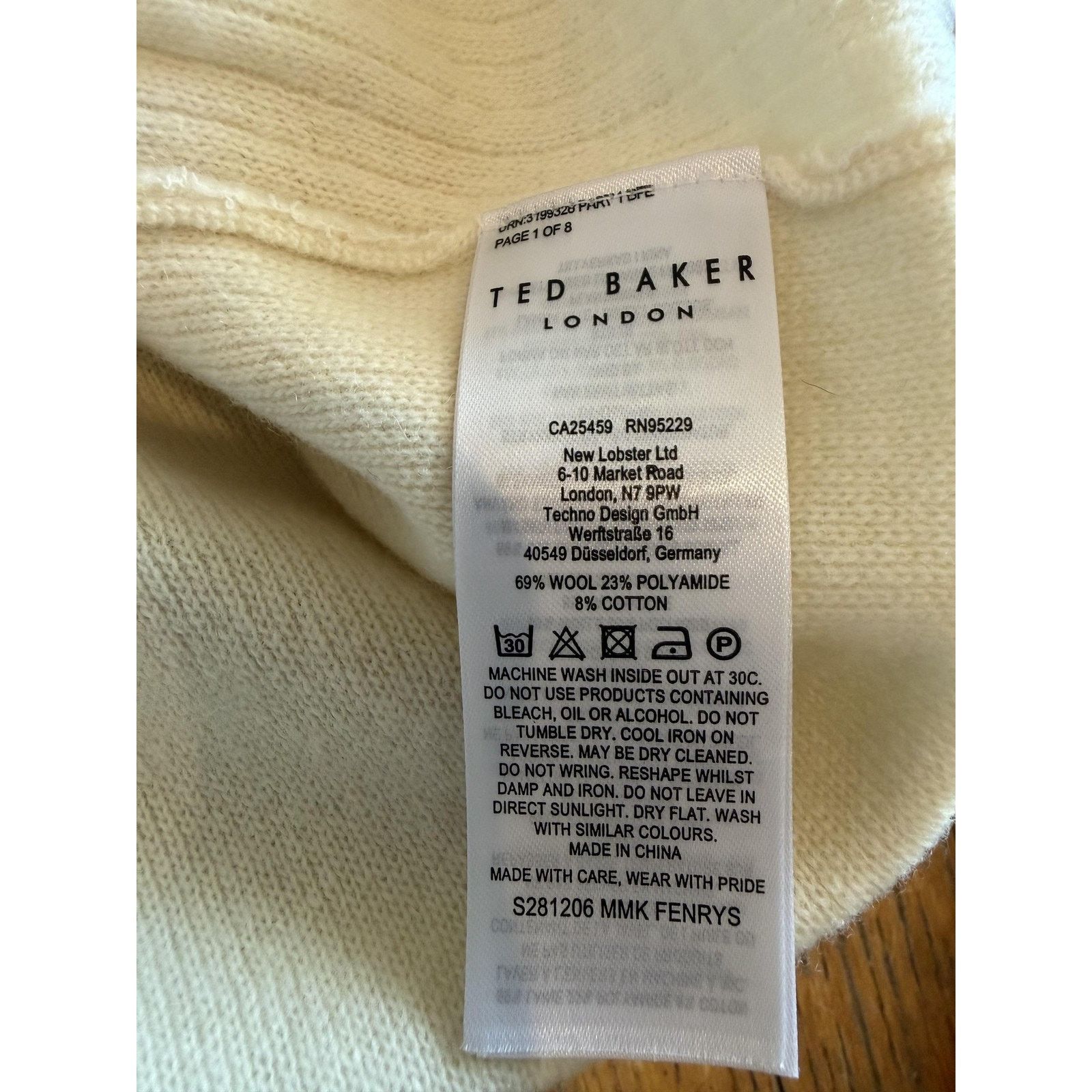 Ted Baker Ted Baker Mens Full Zip Collared Fenrys Sweater Small NWT Size US S / EU 44-46 / 1 - 8 Thumbnail