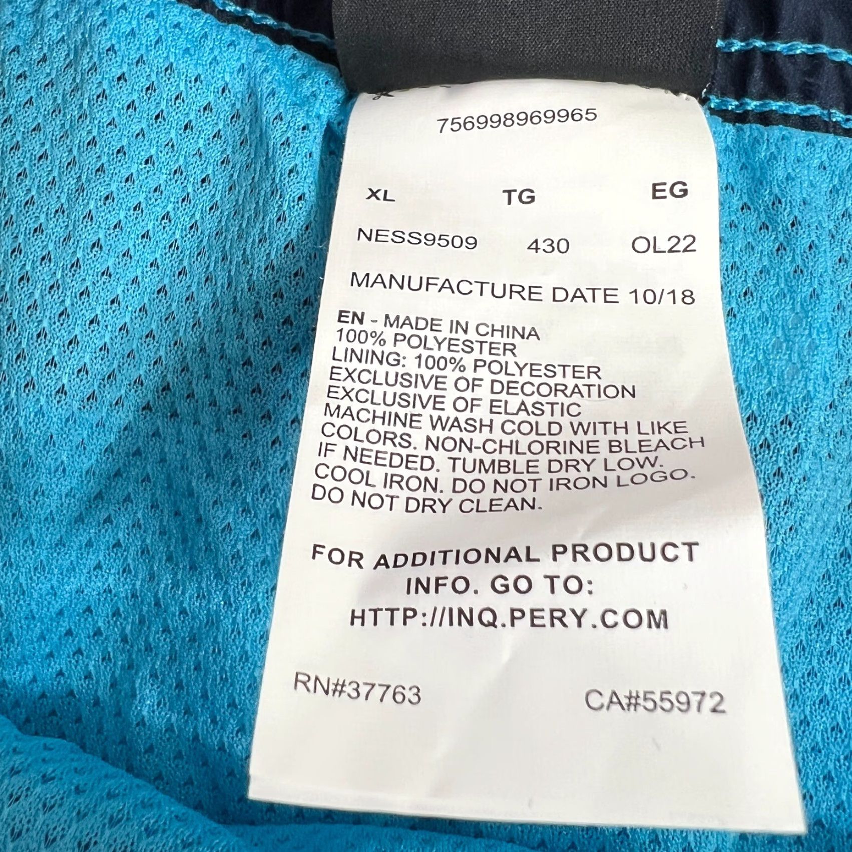 Nike Nike XL Blue Swim Trunks Mens Volley Board Shorts Lined 100% Polyester NESS9509 Size US 36 / EU 52 - 5 Thumbnail
