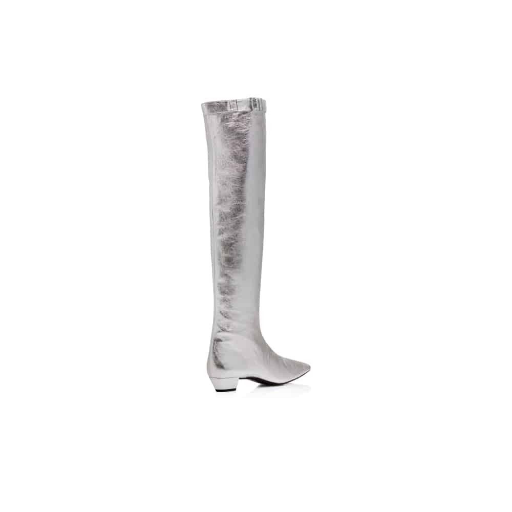 Tom Ford o1loc1c0924 W3276 Leather Overknee Boots in Silver Size US 9 / IT 39 - 4 Thumbnail