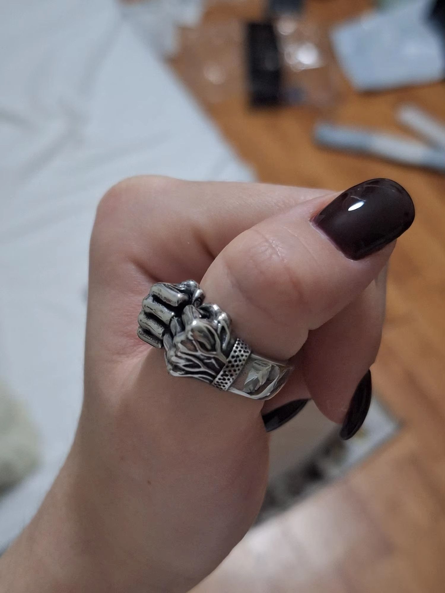 Jewelry Fist Power Ring Streetwear Jewelry Fashion Gift Size ONE SIZE - 1 Thumbnail
