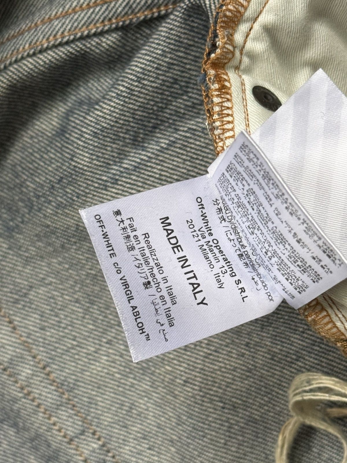 Off-White Off white diagonals distressed denim jeans Size US 34 / EU 50 - 8 Thumbnail
