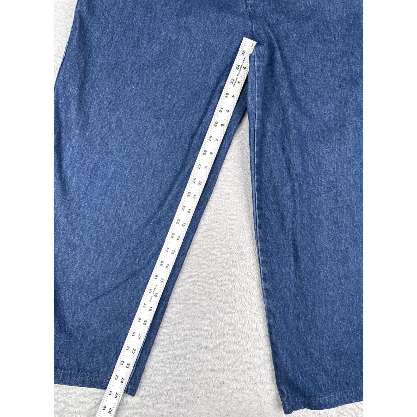 Vintage Chadwicks Jeans Womens 14 Blue Med Wash High Rise Cropped Relaxed Denim 32x25 Vintage No Size 36" / US 14 / IT 50 - 7 Thumbnail