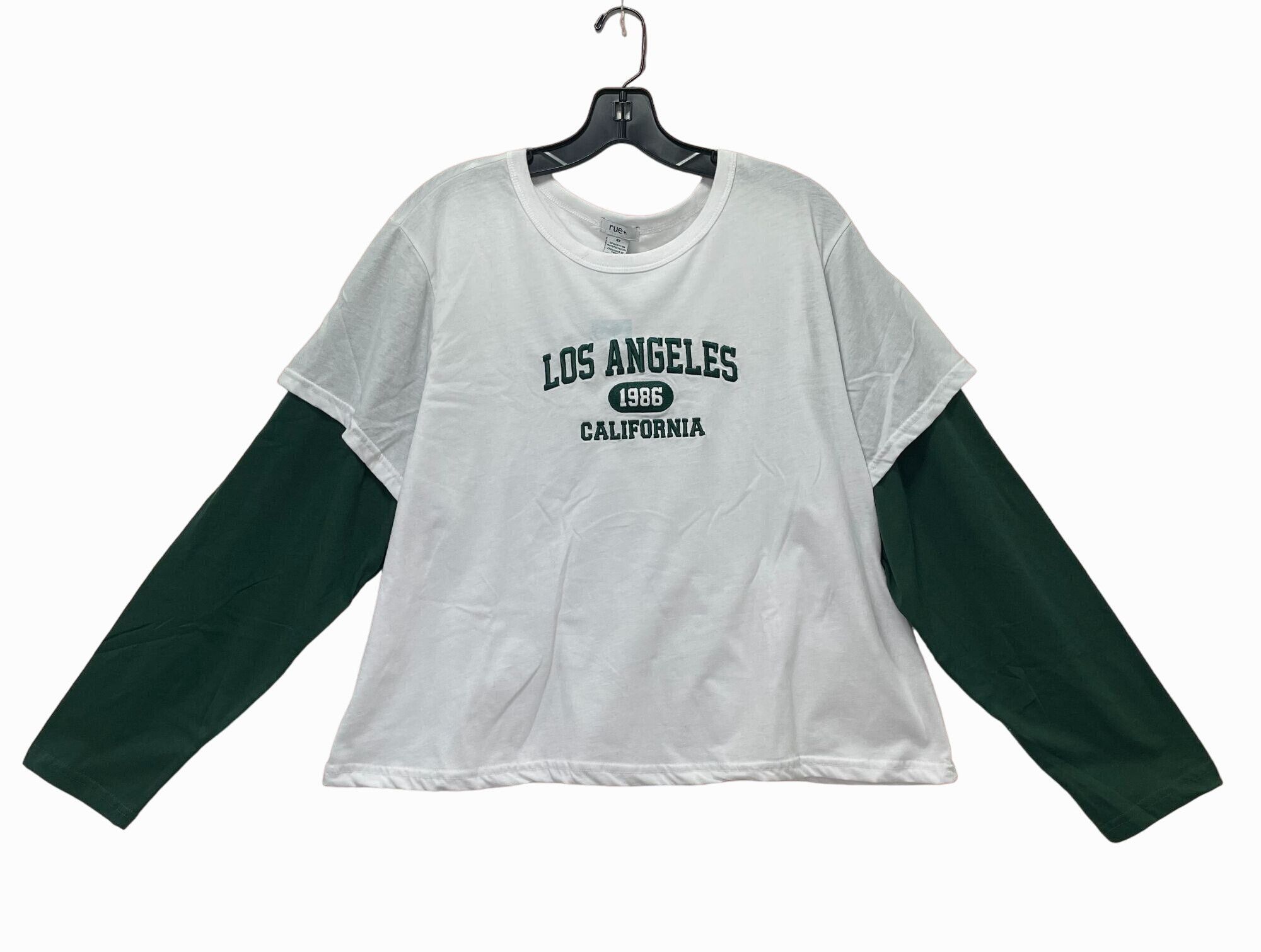 rue21 Rue 21 - Women's long Sleeves T-Shirt - Graphic Tee - Green/ Size 4XL / US 24-26 - 1 Thumbnail