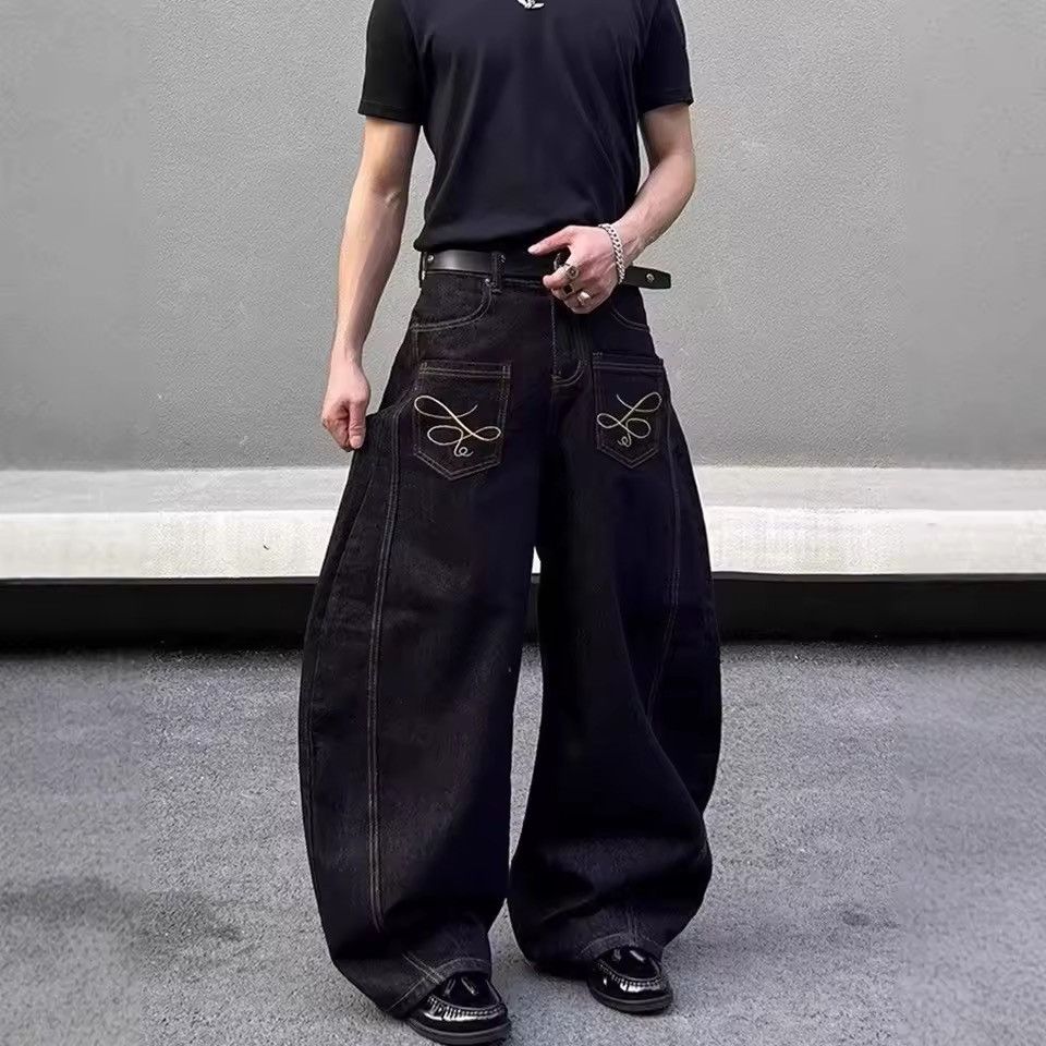 Other Washed Y2k Loose Hip Hop Designer Jeans Pants Size US 33 - 1 Thumbnail
