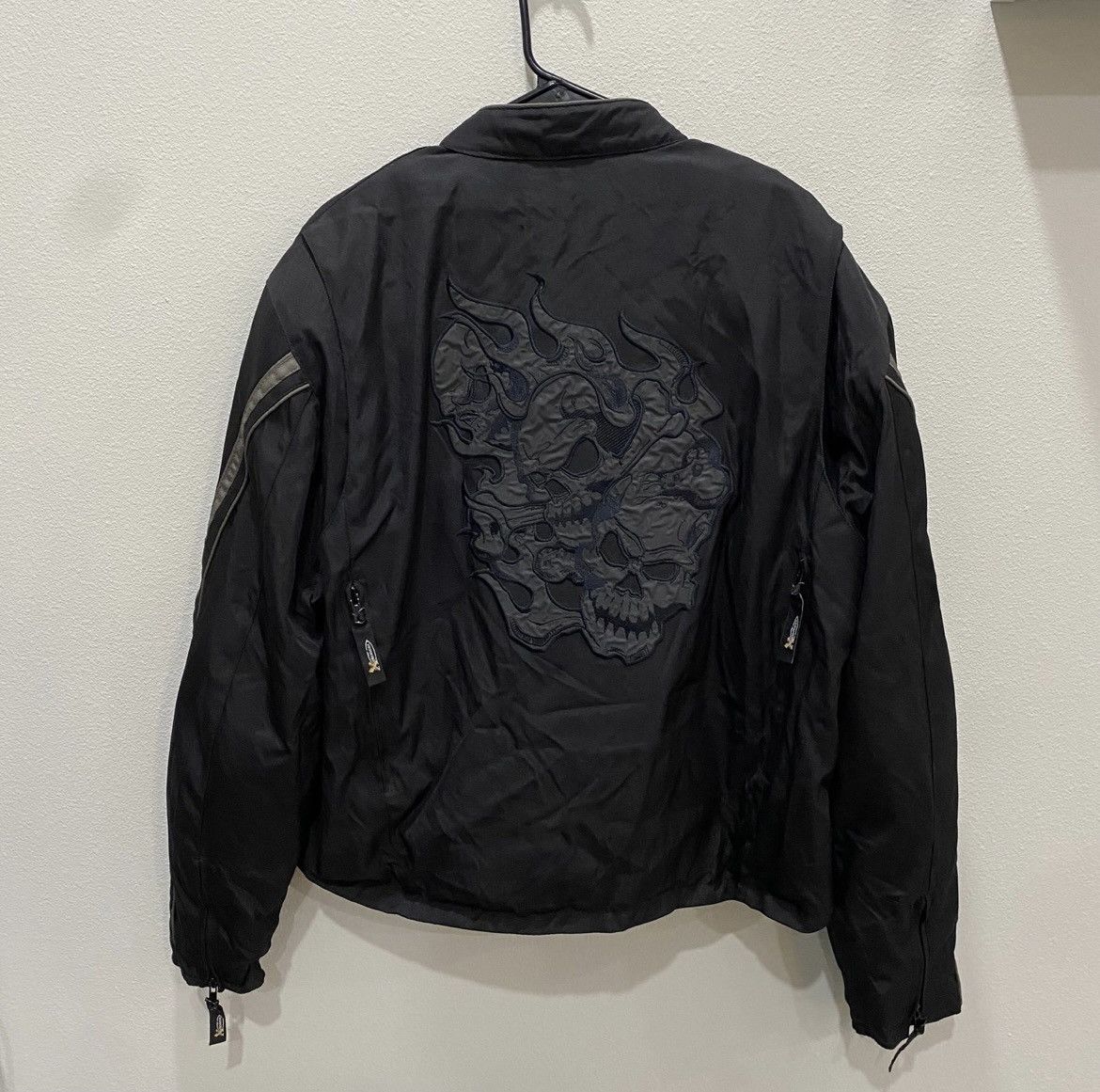 Xelement Y2K Grunge Reflective Skulls Motorcycle Xelement Jacket Size US XL / EU 56 / 4 - 3 Thumbnail