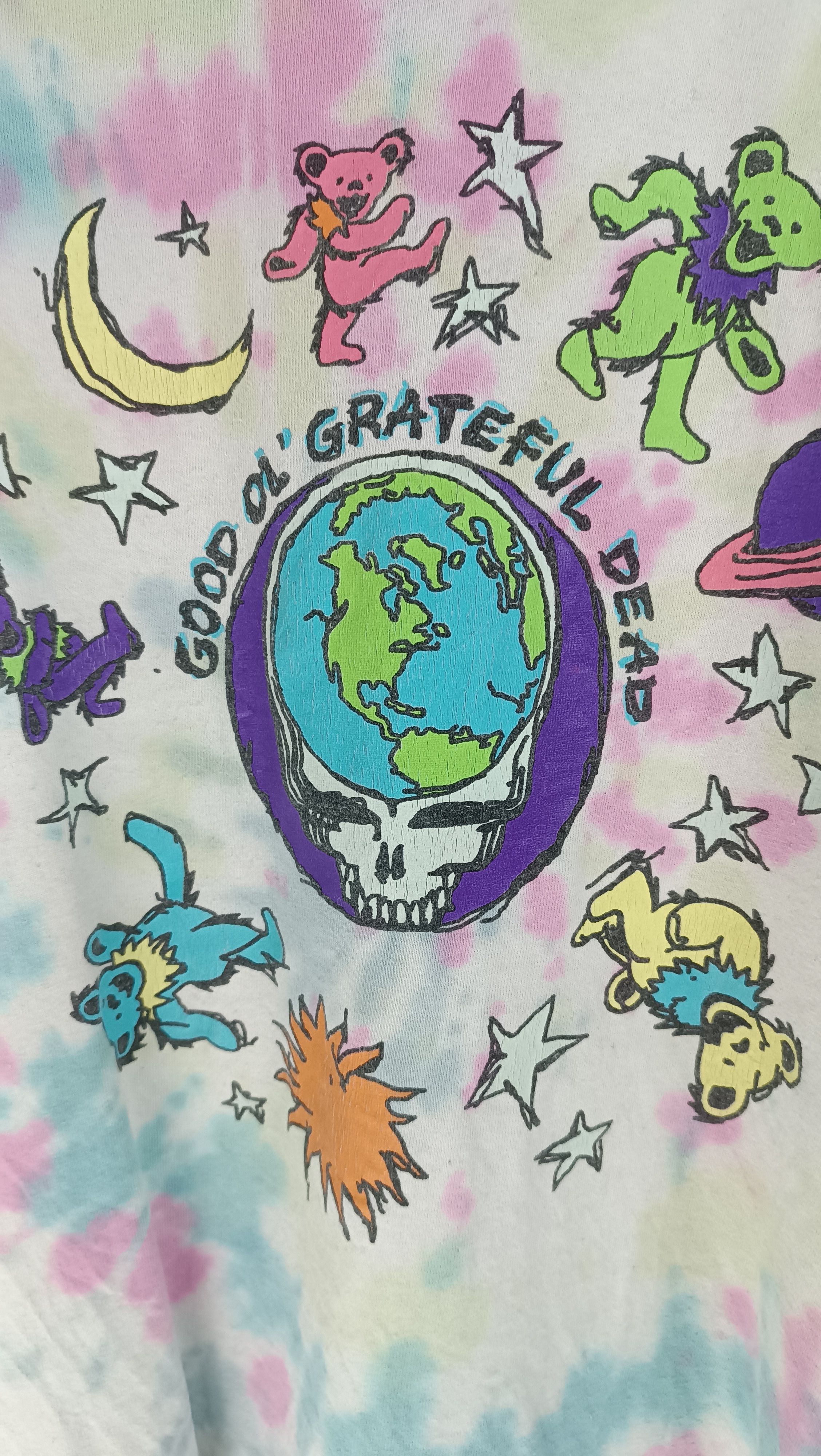 Band Tees VINTAGE GRATEFUL DEAD TIE DYE DANCING BEAR dylan doors Size US M / EU 48-50 / 2 - 11 Thumbnail
