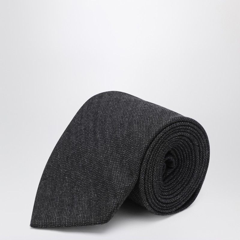 Prada Prada Anthracite Wool Tie Size ONE SIZE - 1 Preview