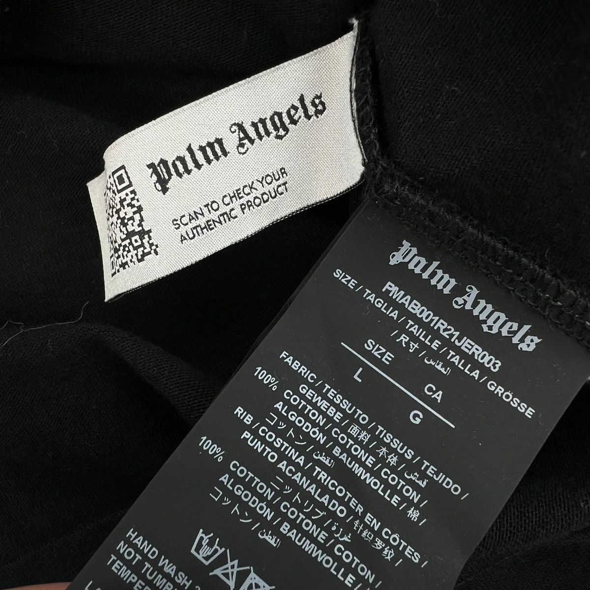 Palm Angels Palm Angels Gothic Hue Long Sleeve T Shirt Size US L / EU 52-54 / 3 - 5 Thumbnail