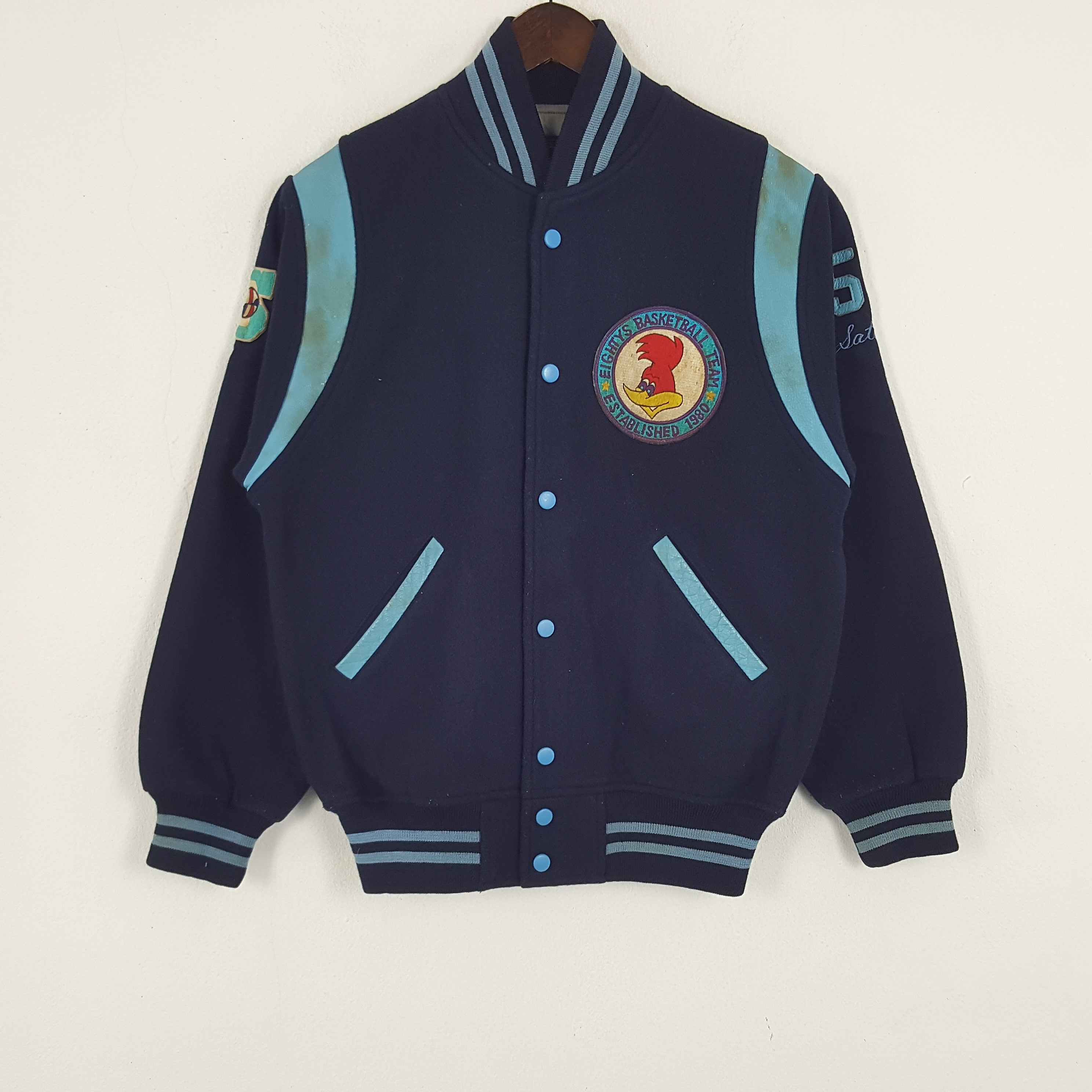 Vintage Vintage Eightys Basketball Team Sport Varsity Jacket Size US S / EU 44-46 / 1 - 1 Thumbnail
