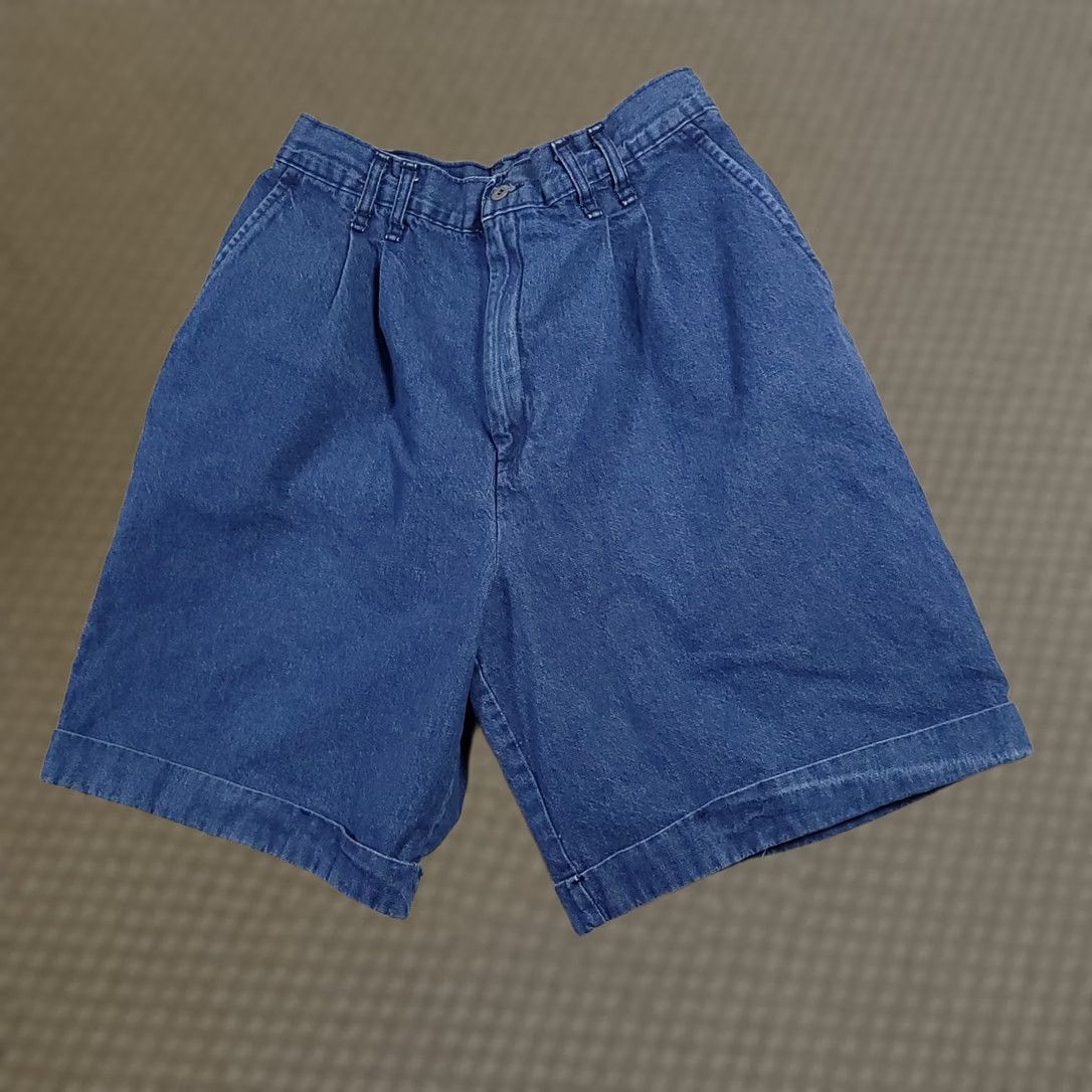 Vintage VINTAGE CHIC Bermuda Jean Shorts Women's 14 Denim High Rise Pleated Cuffed USA Made Shorts Jane? Size 36" / US 14 / IT 50 - 1 Thumbnail