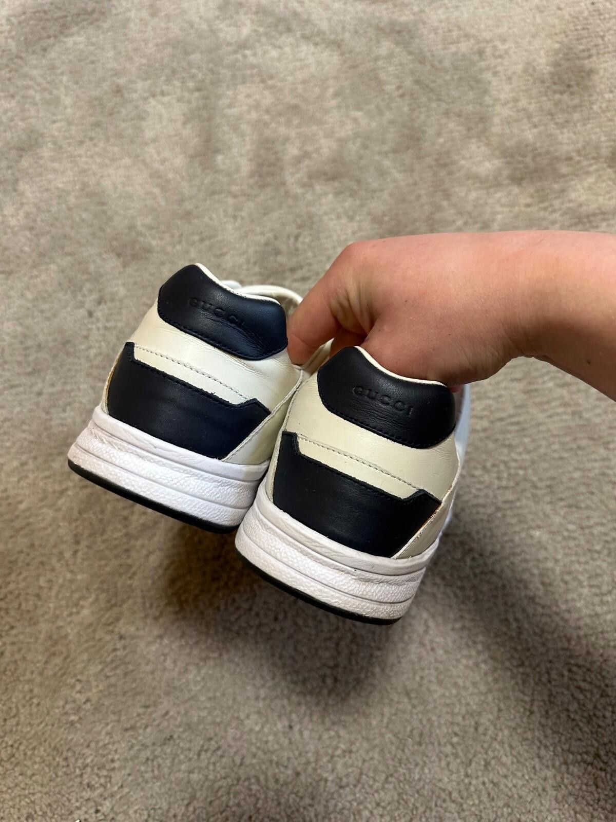 Gucci Gucci Leather Interlocking G Logo Low Top Sneakers Size US 7 / EU 40 - 7 Thumbnail