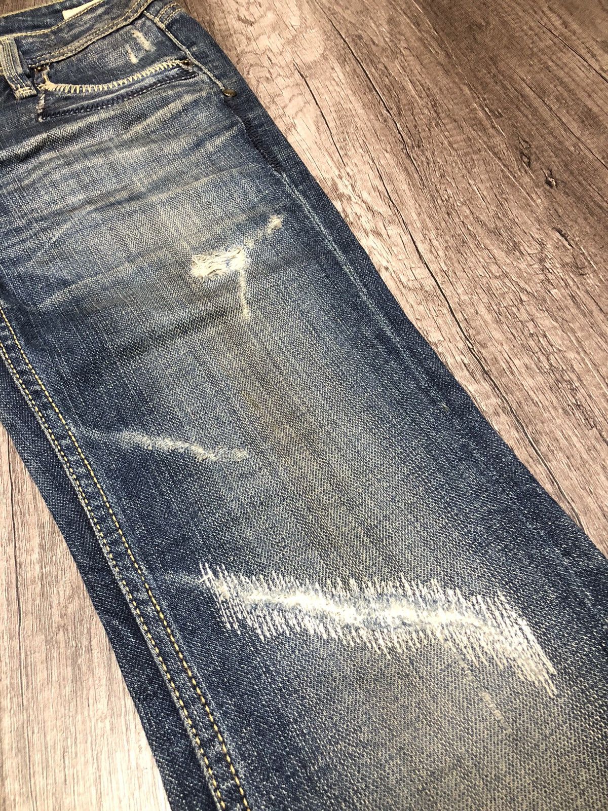 Taverniti × Vintage Distressed Denim Taverniti Jeans Courtney Flare Design Size 27" / US 4 / IT 40 - 12 Thumbnail