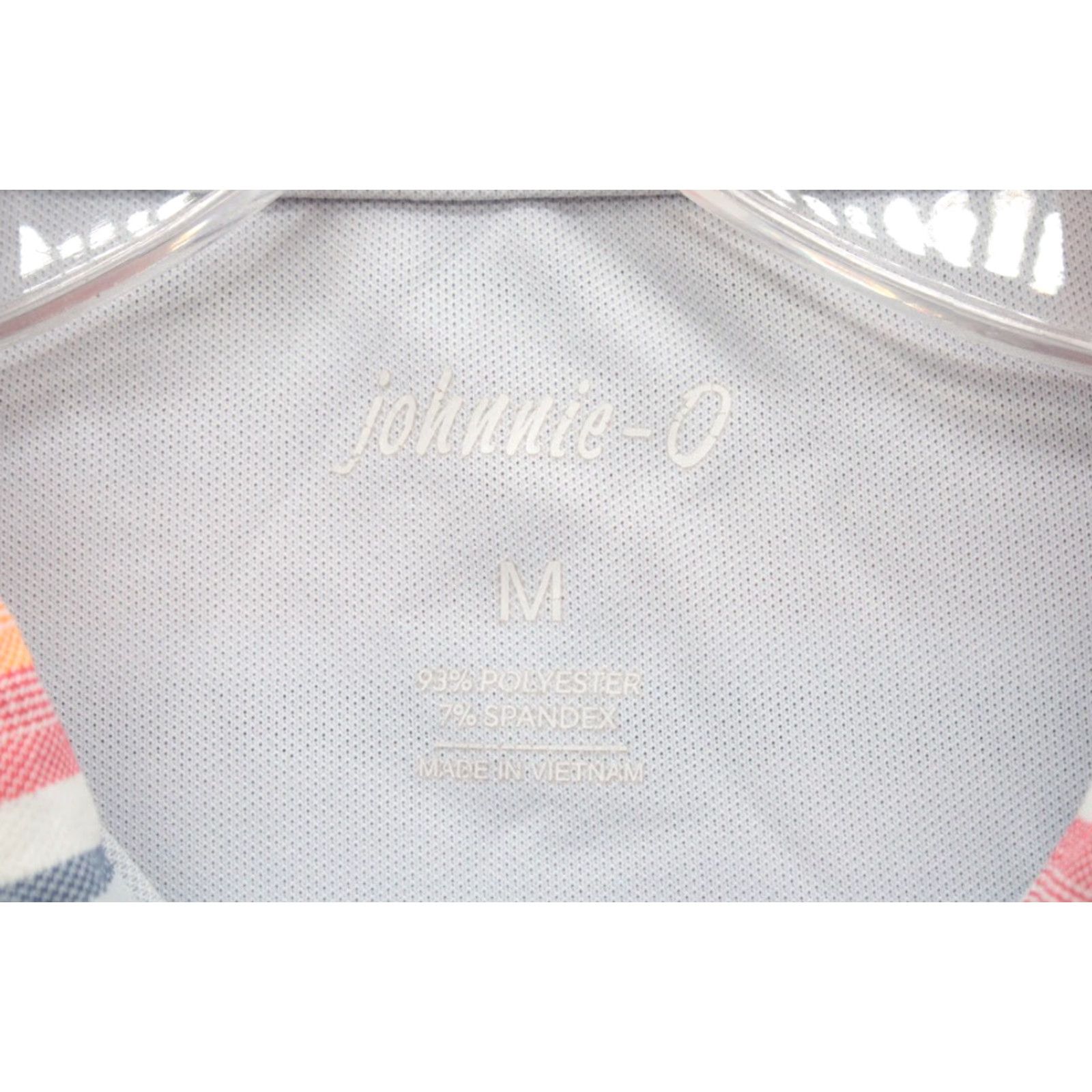 johnnie-O Johnnie O Polo Shirt Men's M Orange Gray Blue Stripes Golf Embroidered Logo Shirt Polo Short Sleeve Collared 30 in Multicolor Pattern Striped Size US M / EU 48-50 / 2 - 6 Thumbnail