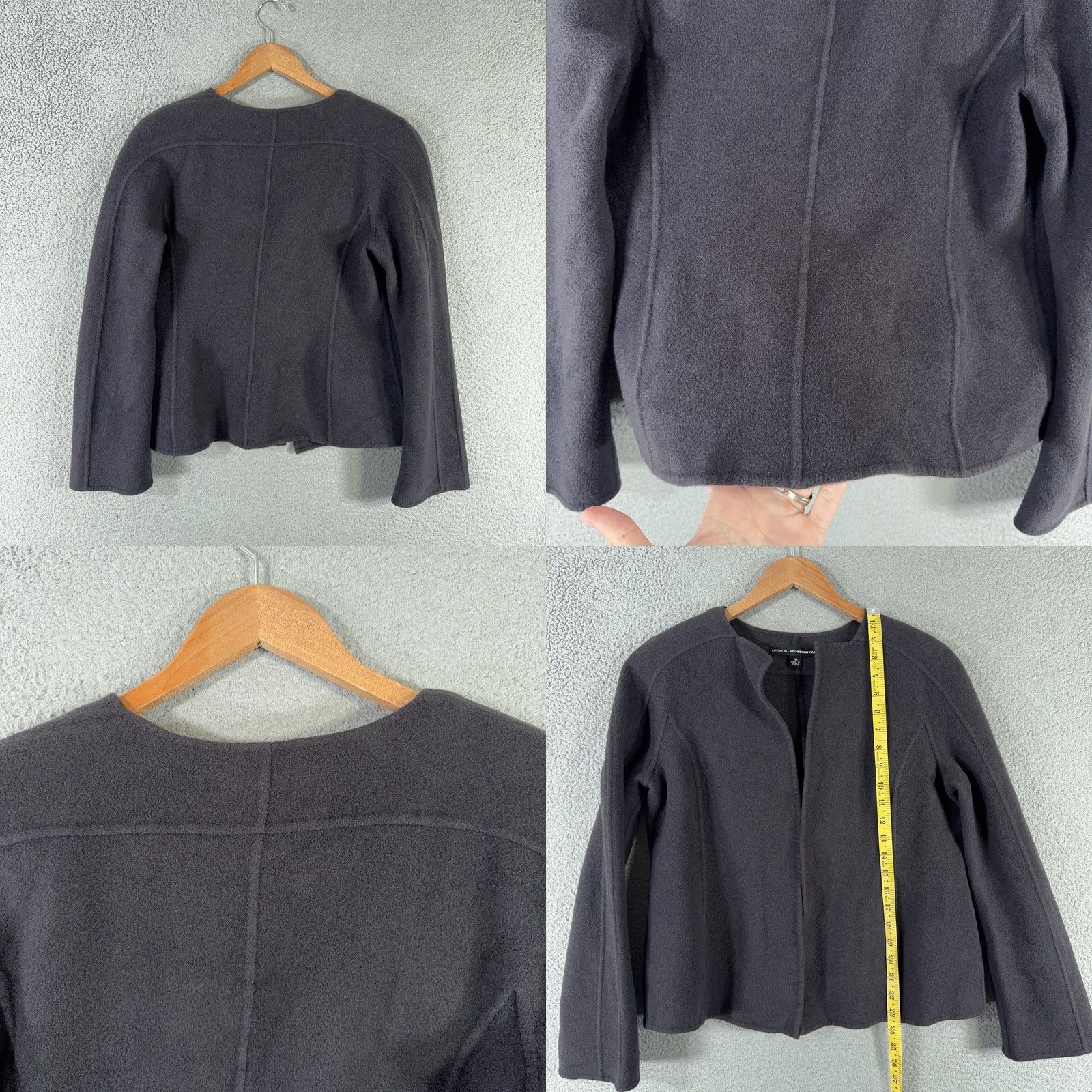 Ellen Tracy VINTAGE Linda Allard Ellen Tracy Blazer Jacket Womens 16 Fits 12-14 Wool Open Front Purple Size XXL / US 16-18 / IT 52-54 - 8 Thumbnail