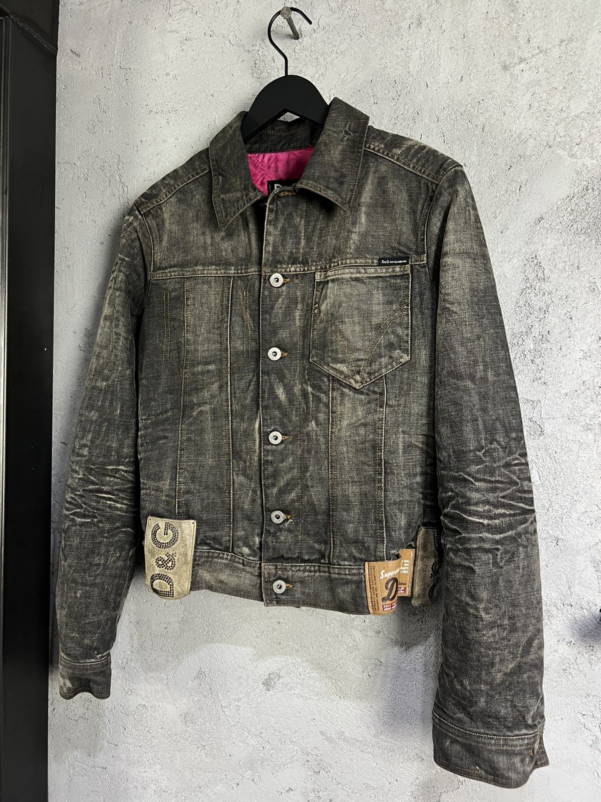 Dolce & Gabbana Dolce & Gabbana AW2003 Archive Tags Grey Raw Denim Jacket Size S / US 4 / IT 40 - 8 Thumbnail