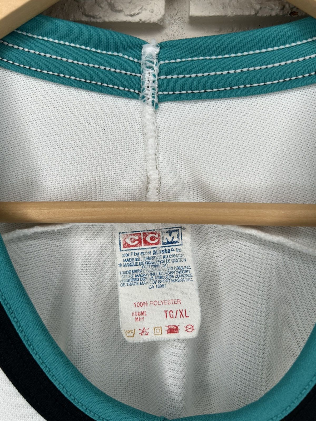 Ccm Vintage CCM San Jose Sharks Jersey Size US XL / EU 56 / 4 - 11 Thumbnail
