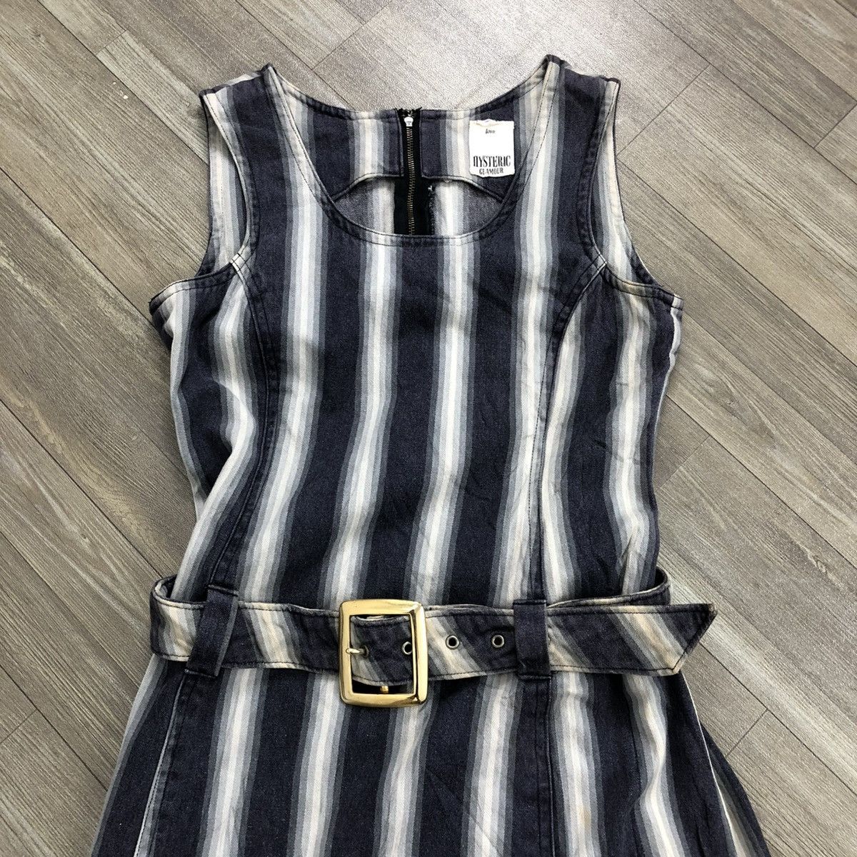 Hysteric Glamour Vintage Hysteric Glamour Love Striped Dressed With Belt Y2K Size S / US 4 / IT 40 - 2 Thumbnail